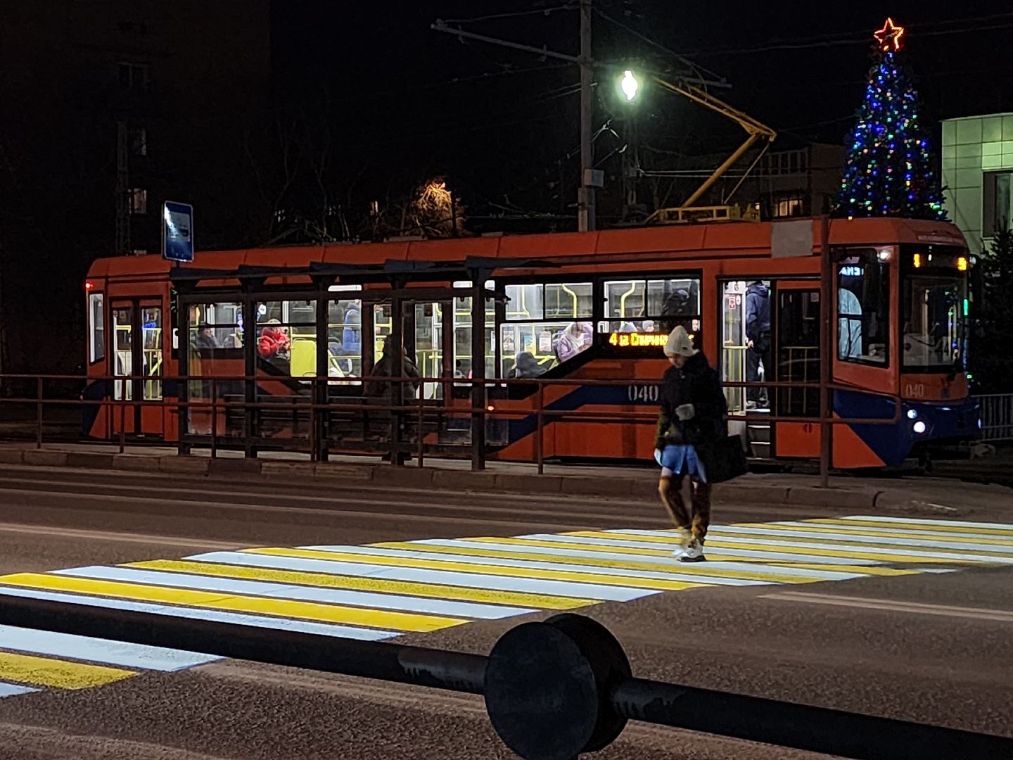 Коломна, дороги, проекционный пешеходный переход,