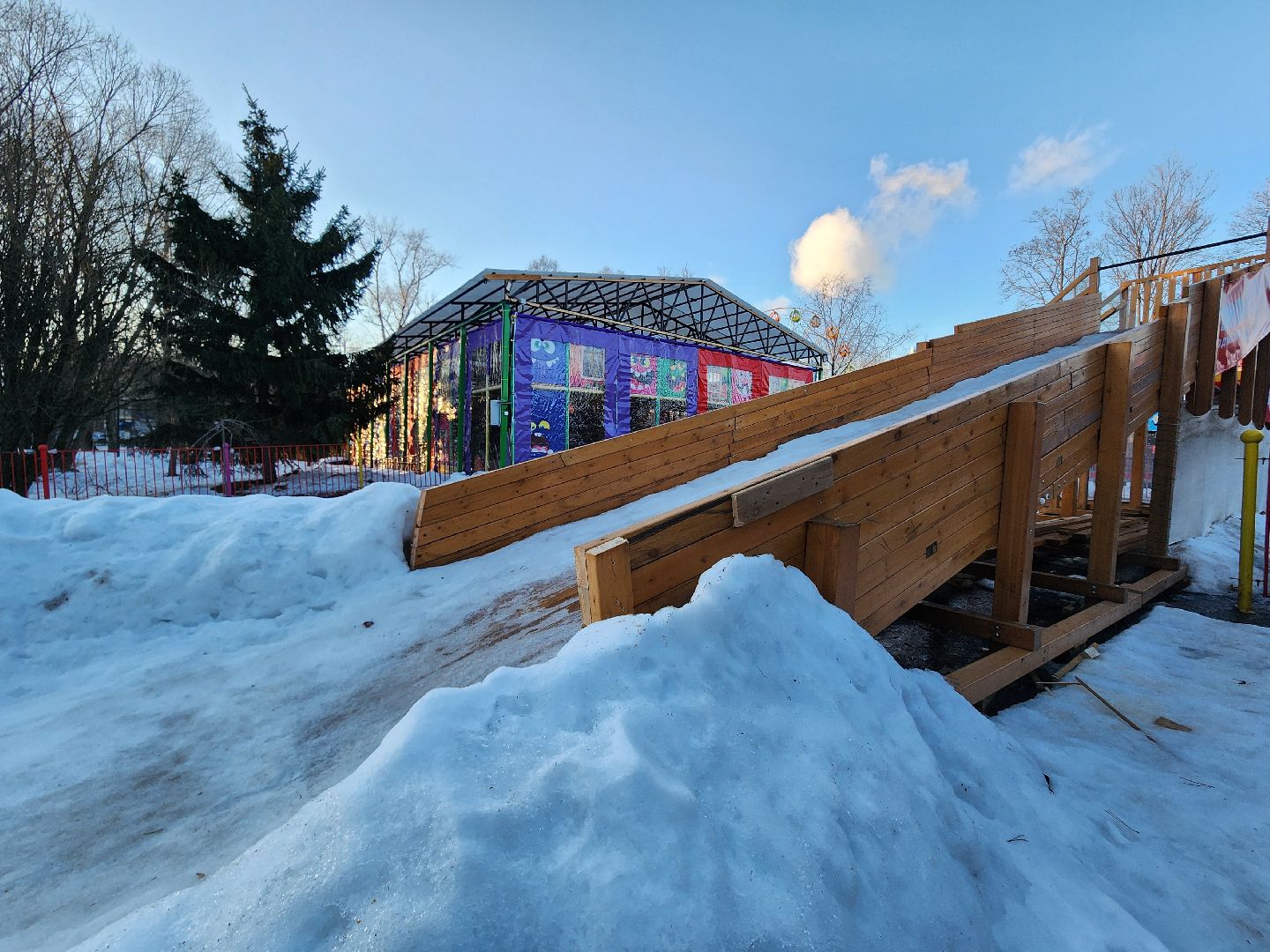 вертикалки, мытищи, катание в парке, ватрушки, тюбинг,