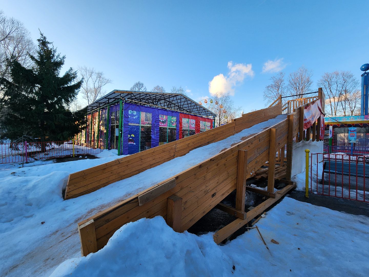 вертикалки, мытищи, катание в парке, ватрушки, тюбинг,