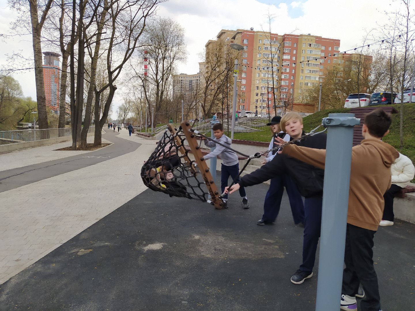 Качели, парк, благоустройство, гамак