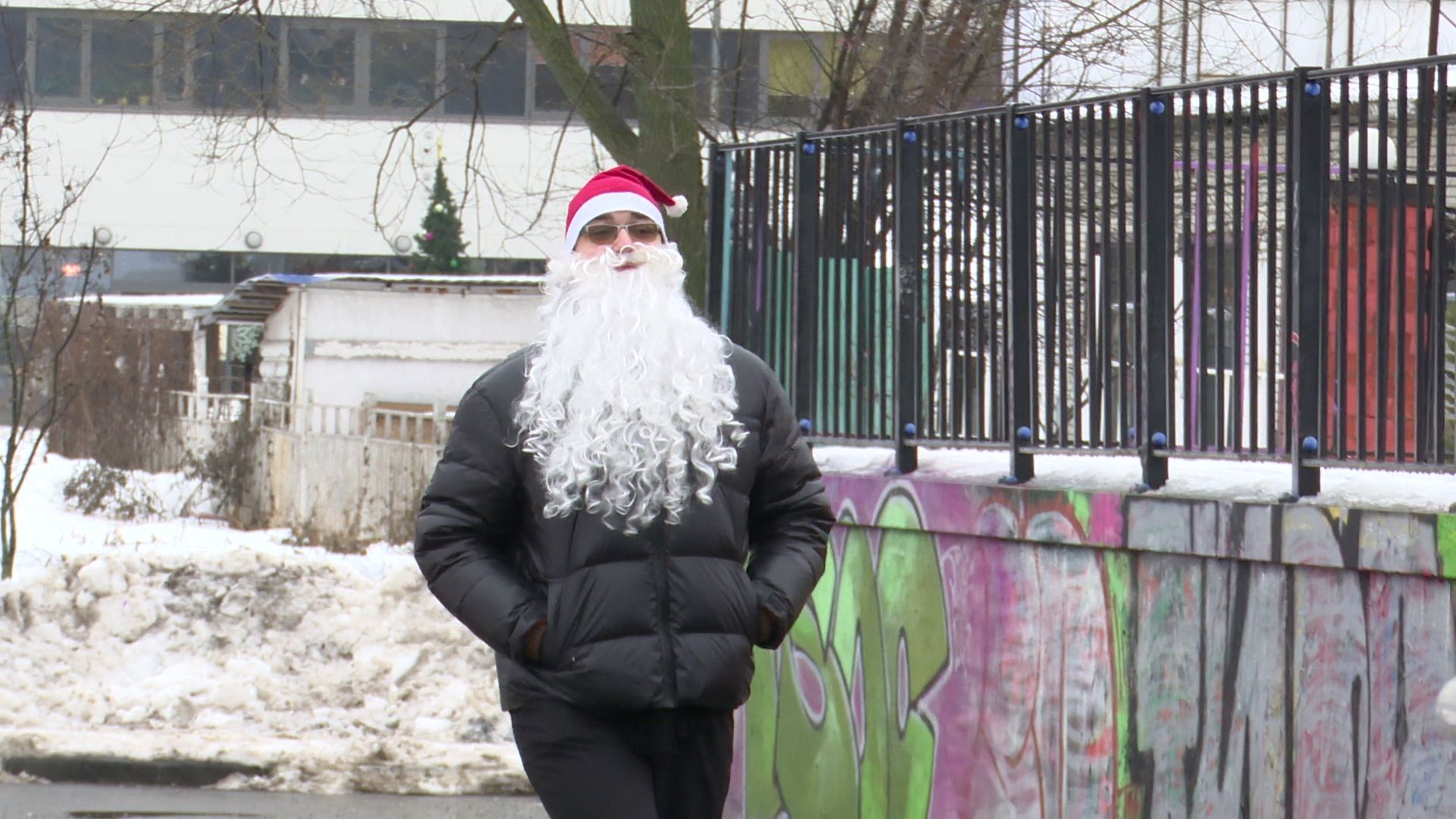 hеутов, вертикалки, деды морозы, поздравление, новый год, новые территории, снегурочки, флешмоб,