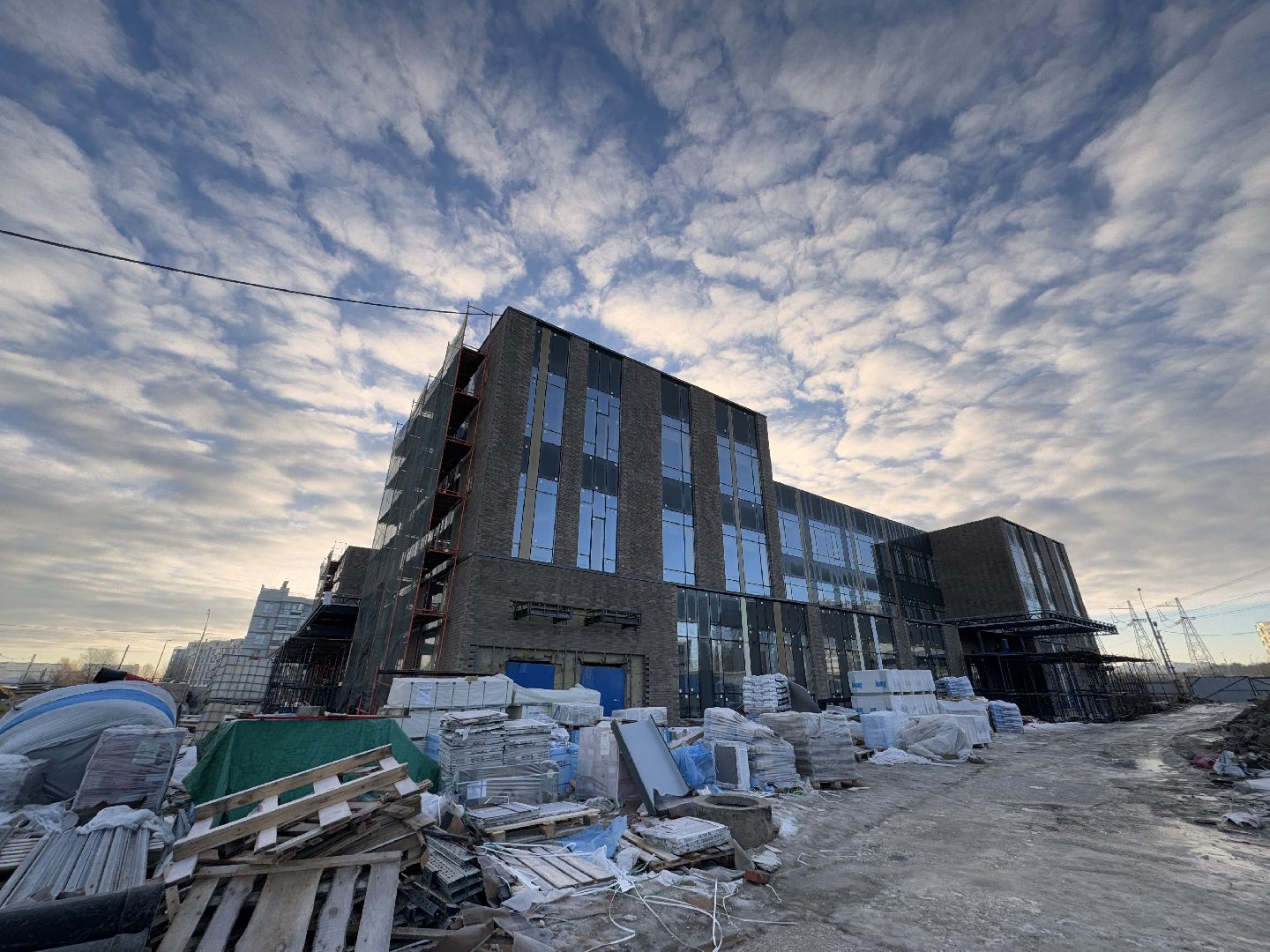 Строительство нового центра в Ромашково, вертикалки, одинцовская областная больница, Одинцово,