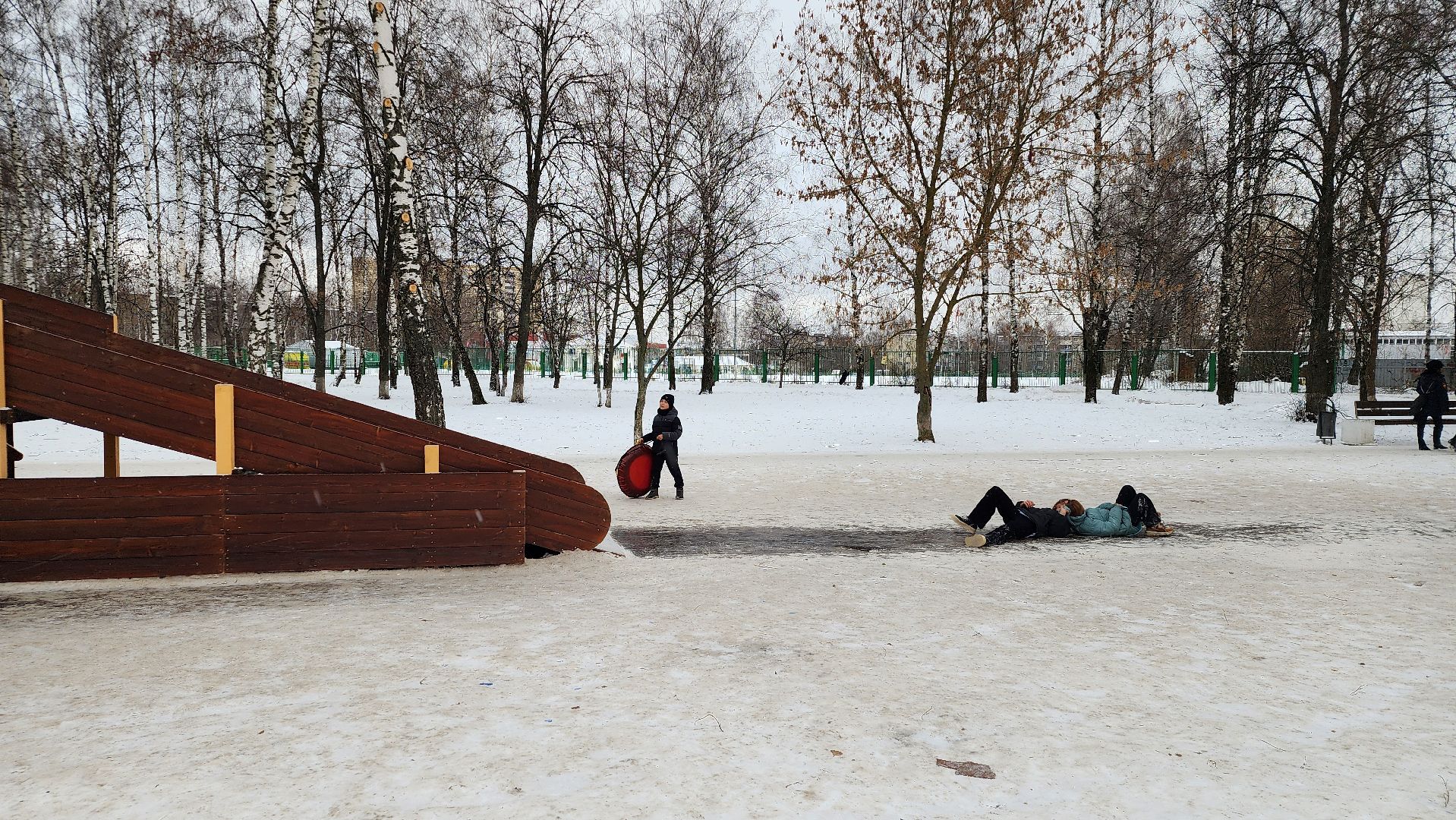 зимние активности, зимние развлечения, детская горка, Старая Купавна, Богородский городской округ, вертикалки,