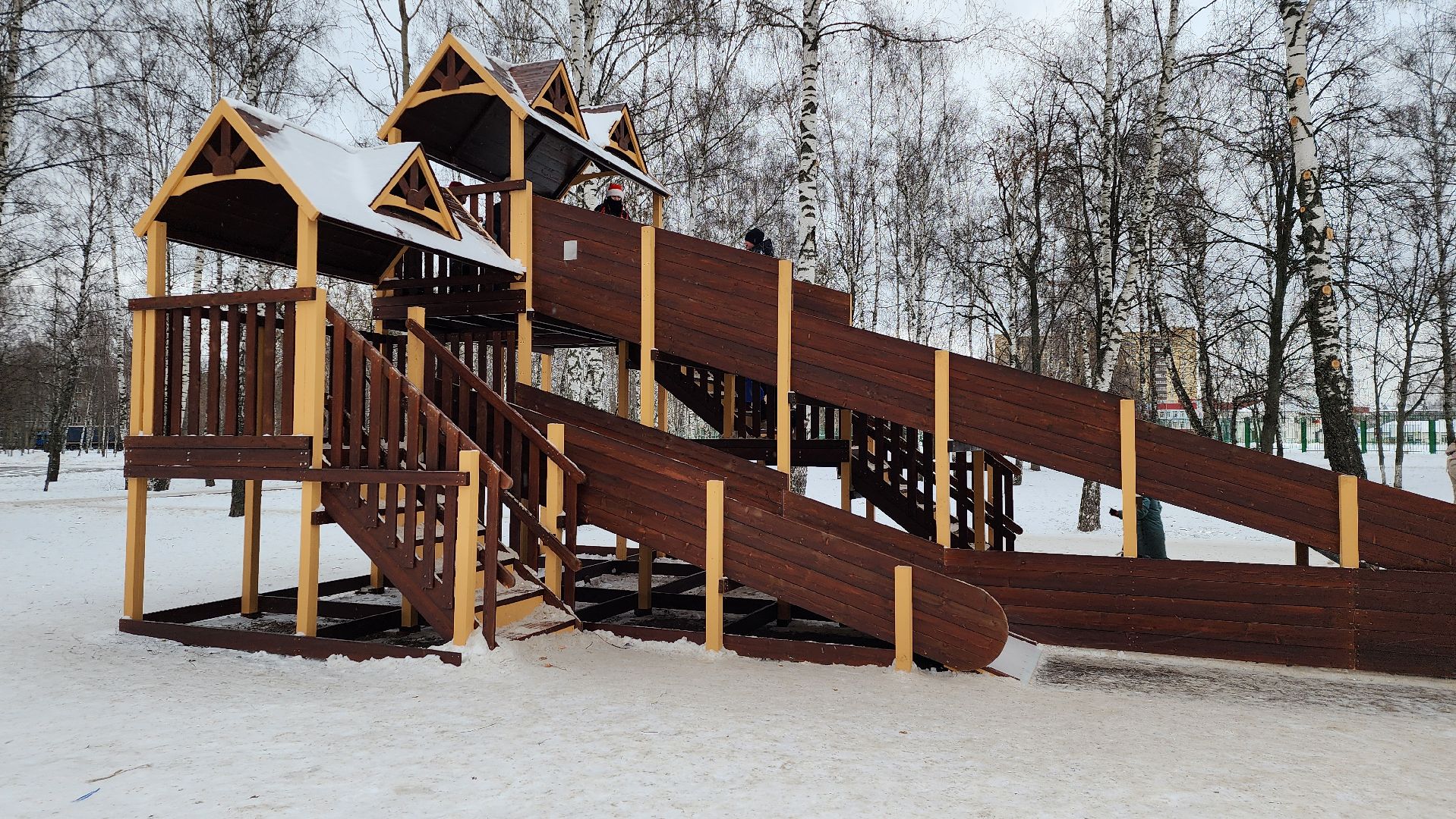 зимние активности, зимние развлечения, детская горка, Старая Купавна, Богородский городской округ, вертикалки,