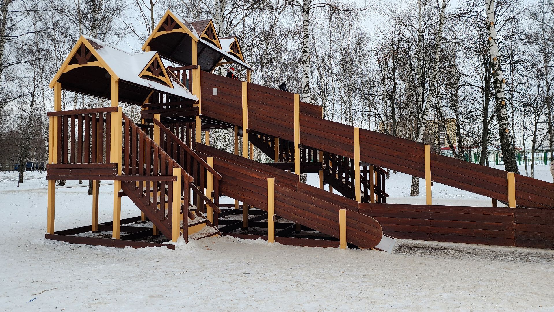 зимние активности, зимние развлечения, детская горка, Старая Купавна, Богородский городской округ, вертикалки,