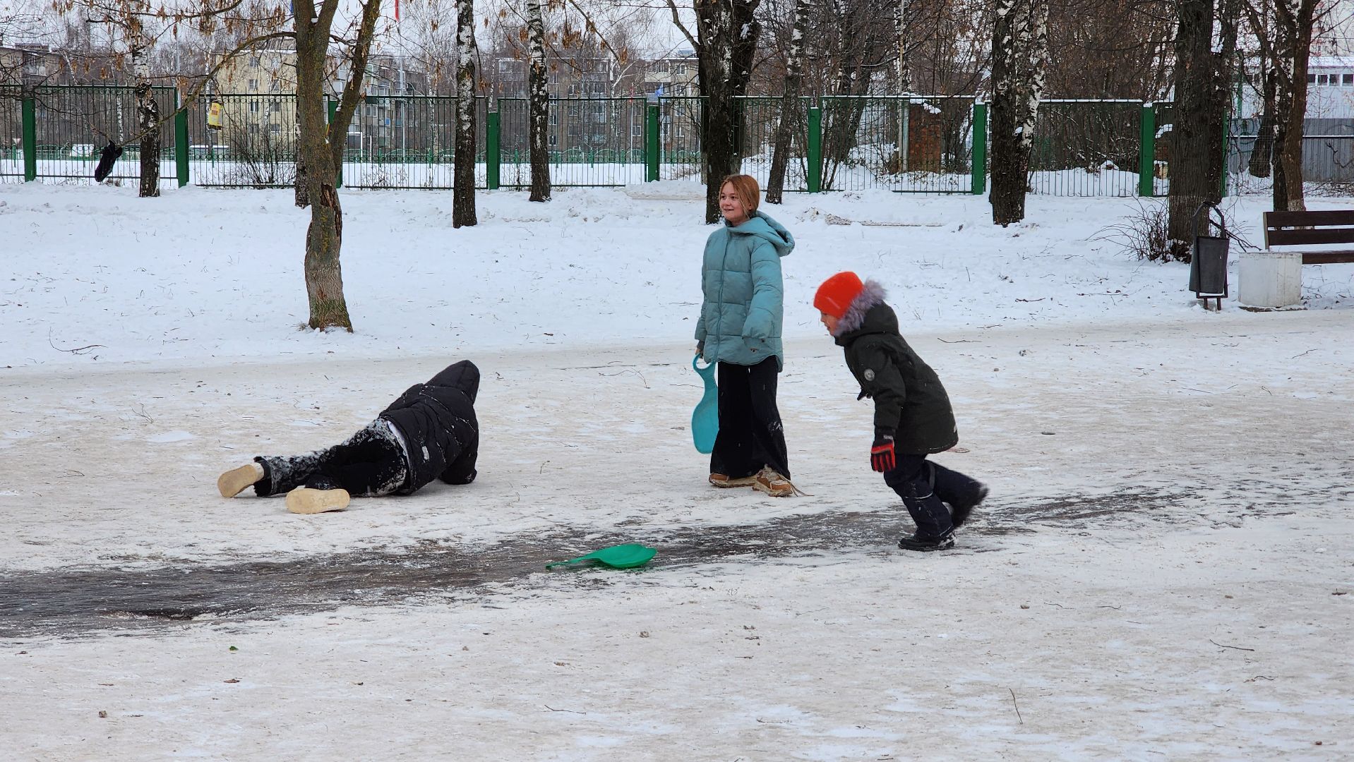 зимние активности, зимние развлечения, детская горка, Старая Купавна, Богородский городской округ, вертикалки,