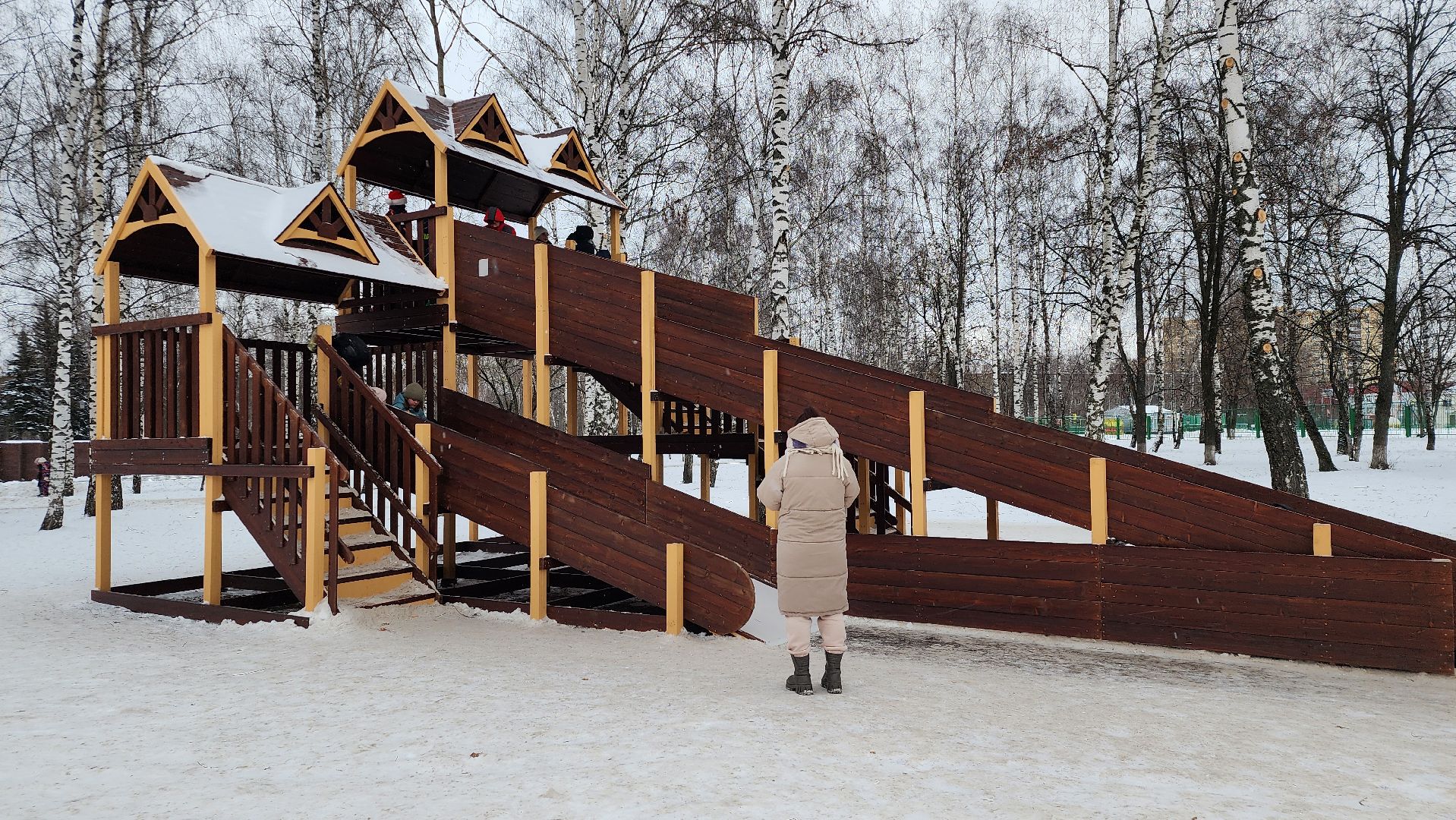 зимние активности, зимние развлечения, детская горка, Старая Купавна, Богородский городской округ, вертикалки,