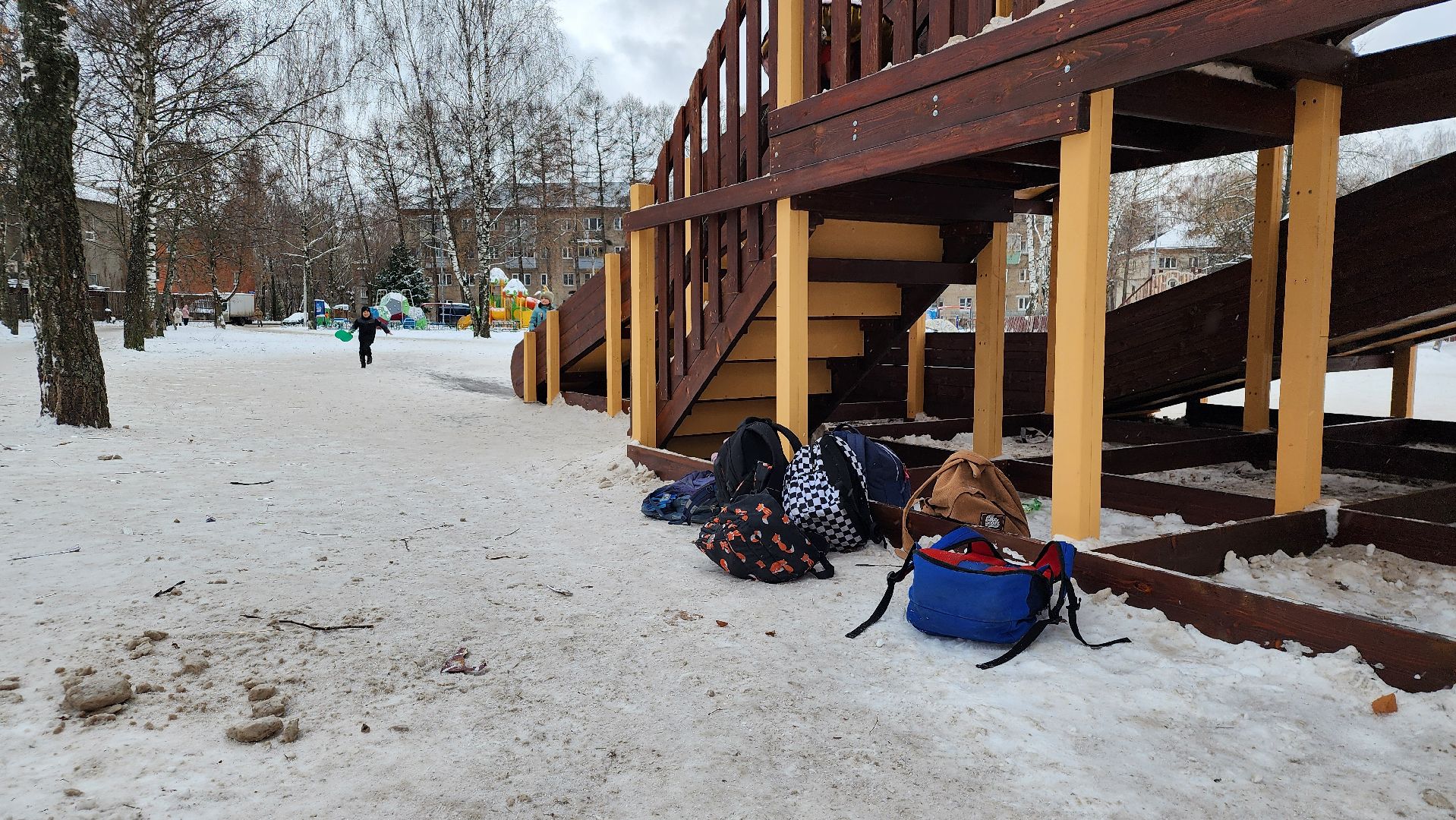 зимние активности, зимние развлечения, детская горка, Старая Купавна, Богородский городской округ, вертикалки,