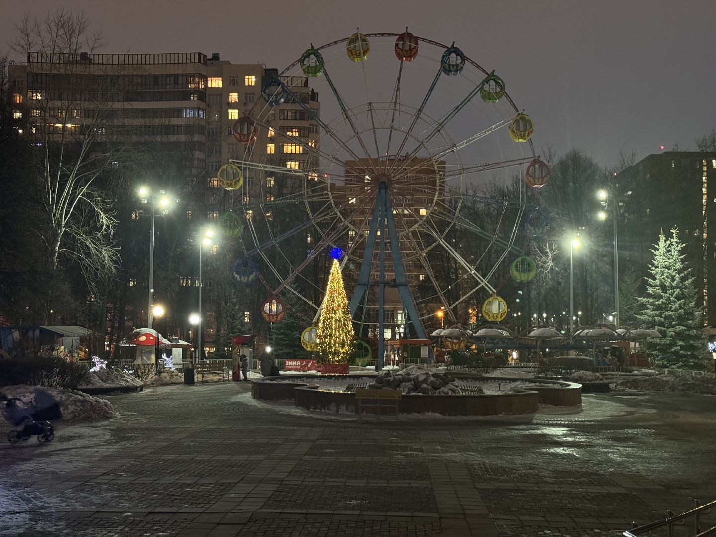 зима в парках, центральный парк культуры и отдыха, ленинский городской округ, зима в подмосковье,Развлекательные программы в парках Видного, Бесплатный каток в видном,