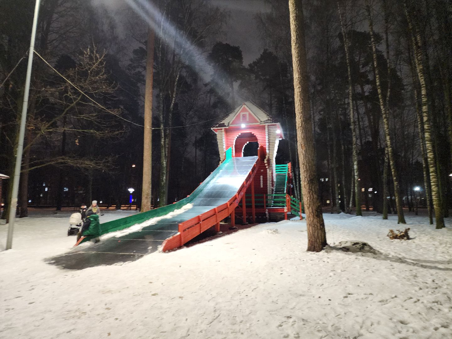 жители, общество, ногинск, центральный парк, зимние активности, горка, горка для тюбинга, вертикалки,