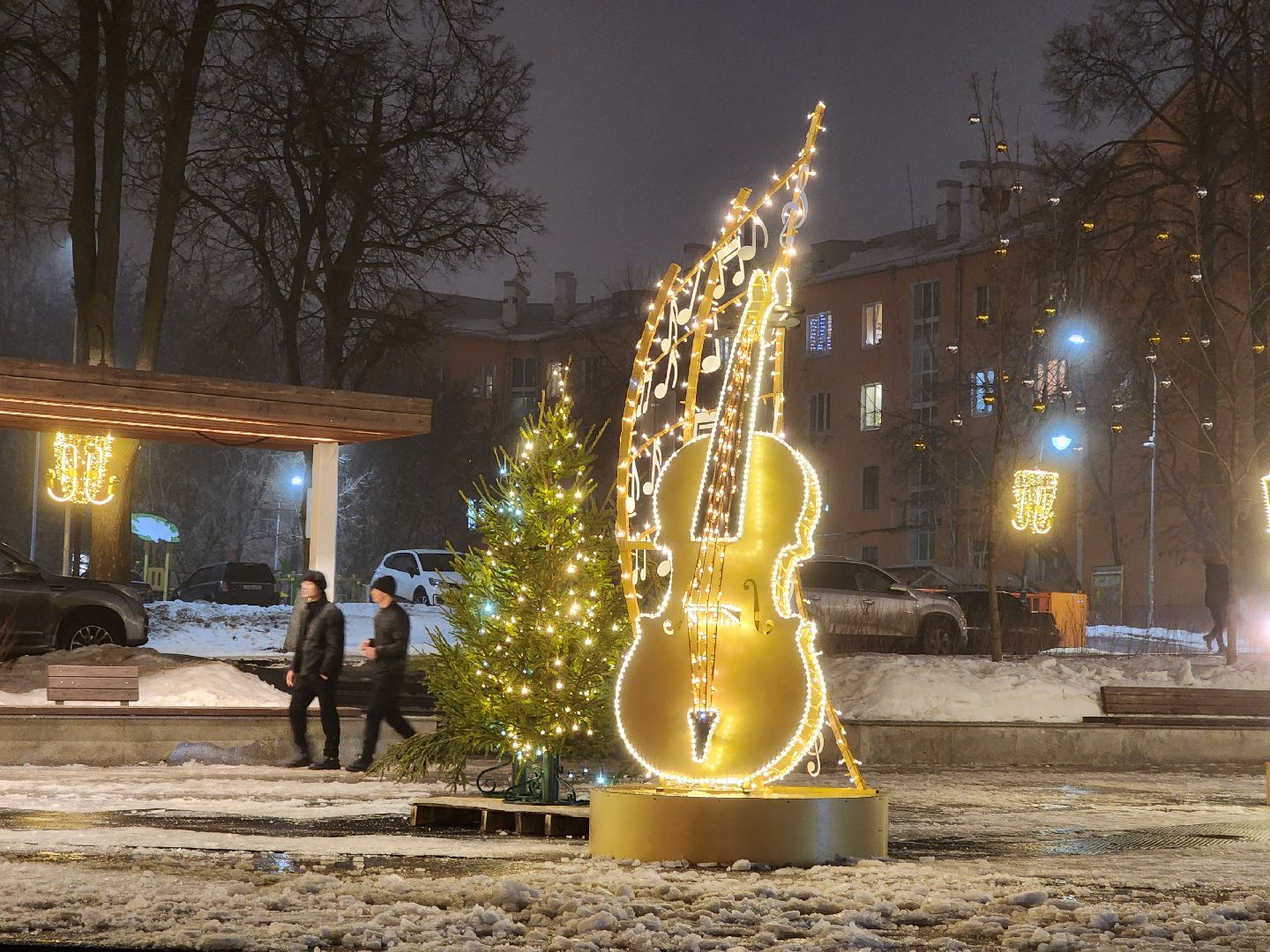 ногинск, жители, общество, новогодние украшения, фонтанная площадь, место для отдыха, фотосессия, вертикалки,