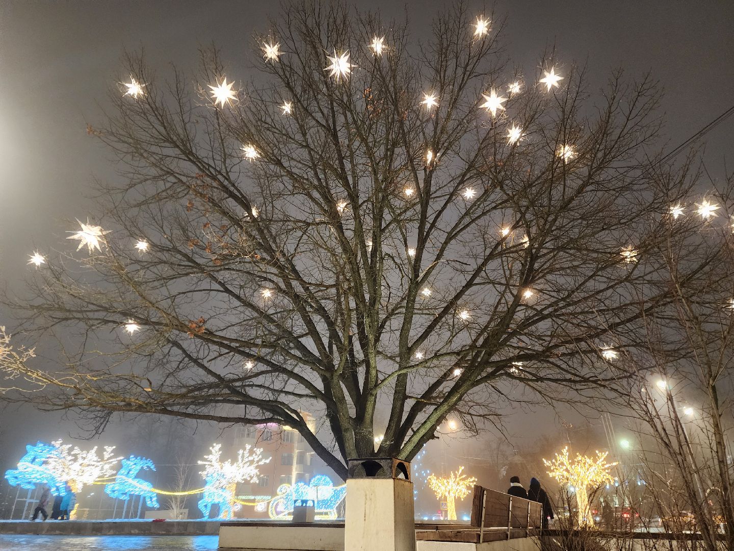ногинск, жители, общество, новогодние украшения, фонтанная площадь, место для отдыха, фотосессия, вертикалки,