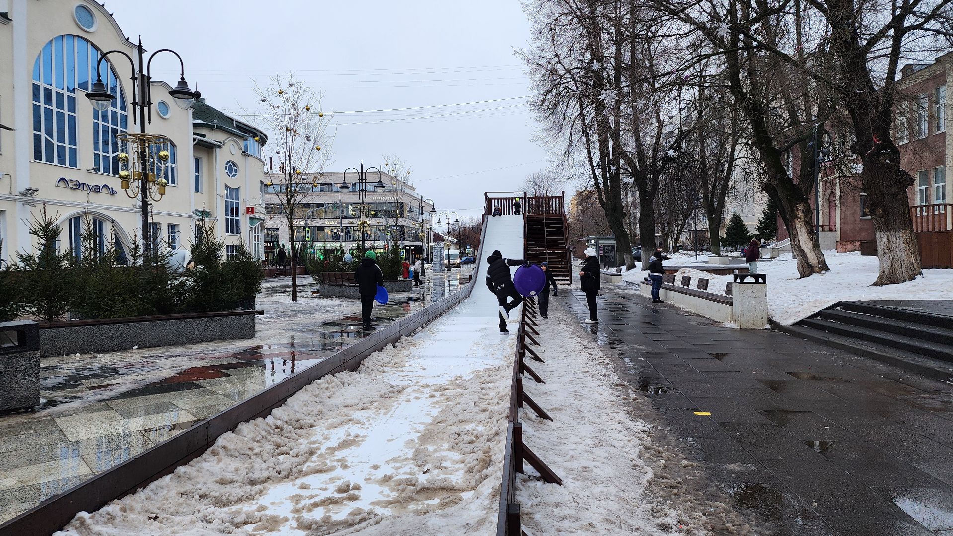 зимние активности, зимняя горка, зима в Подмосковье, Ногинск, Богородский городской округ, вертикалки