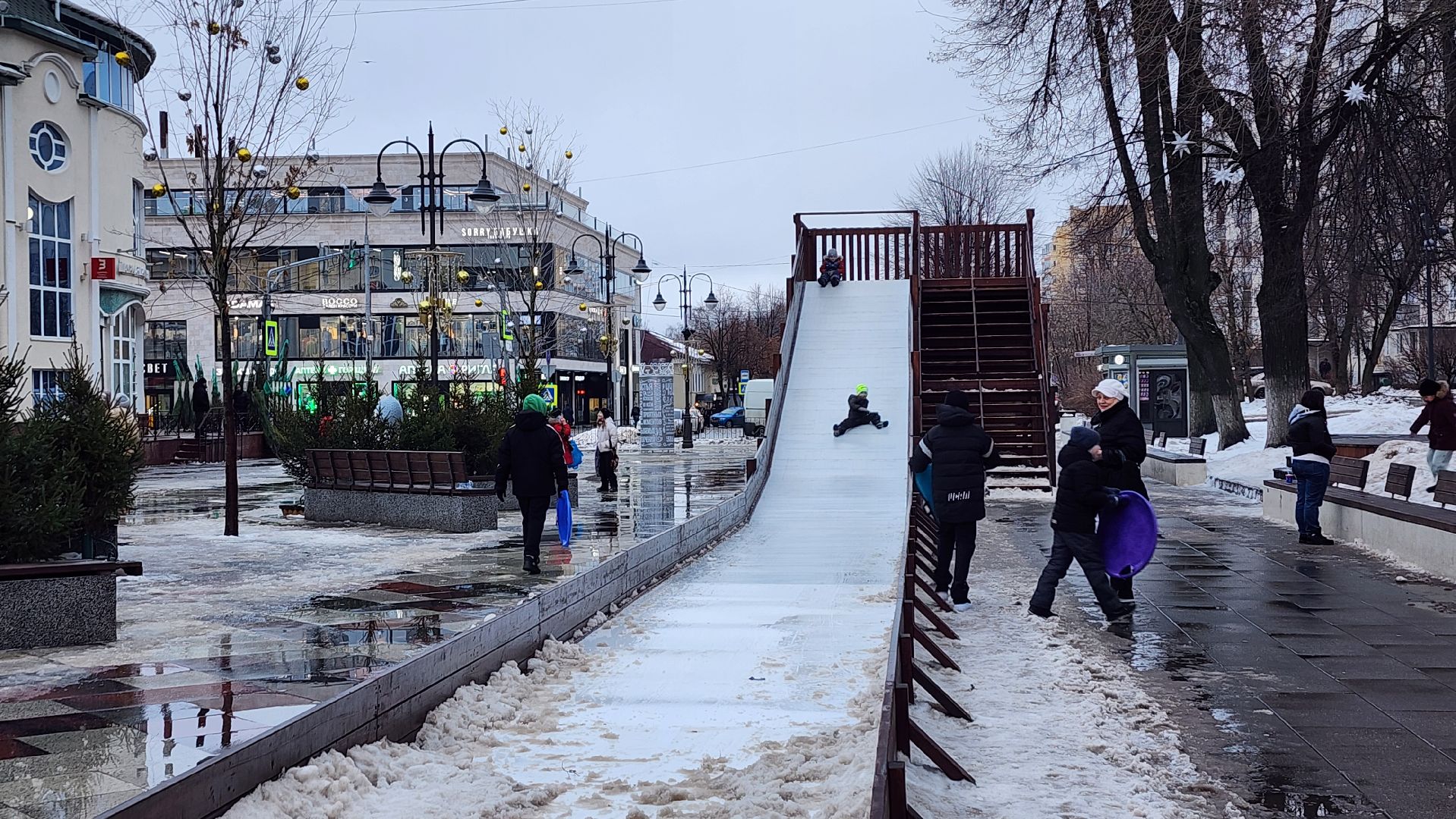 зимние активности, зимняя горка, зима в Подмосковье, Ногинск, Богородский городской округ, вертикалки