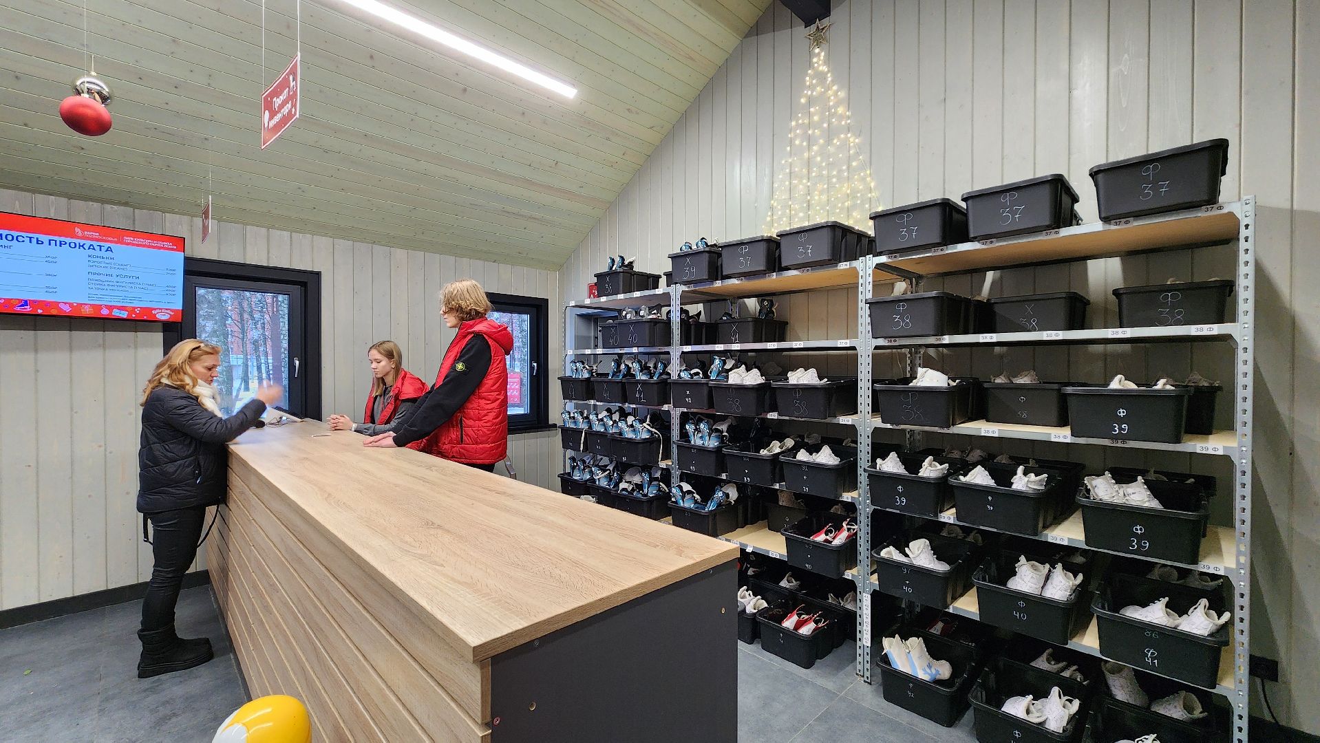 зима в парке, Лобня, Каток, вертикалки,