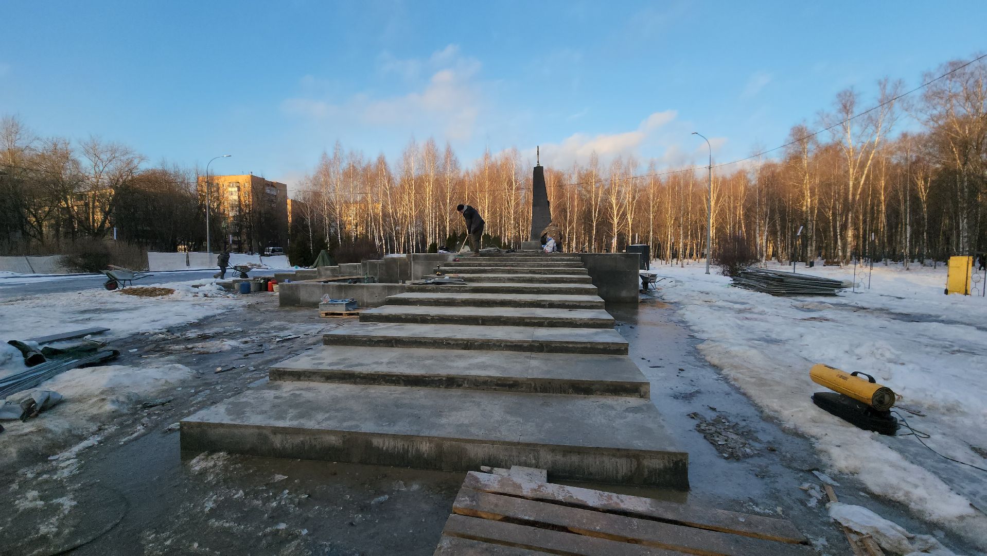 Мемориал, Лобня, Парк, реконструкция, вертикалки,