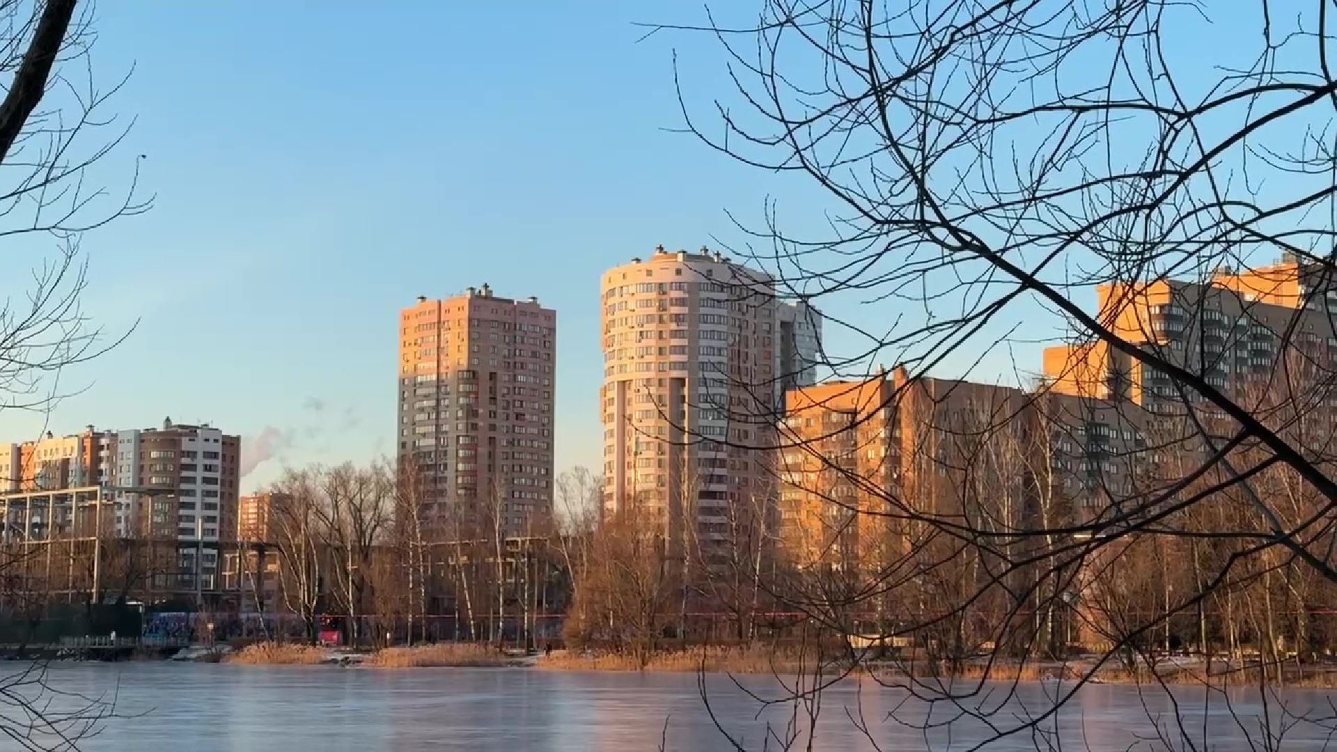 реутов, вертикалки, погода, парк, пруд, зима, весна зимой,