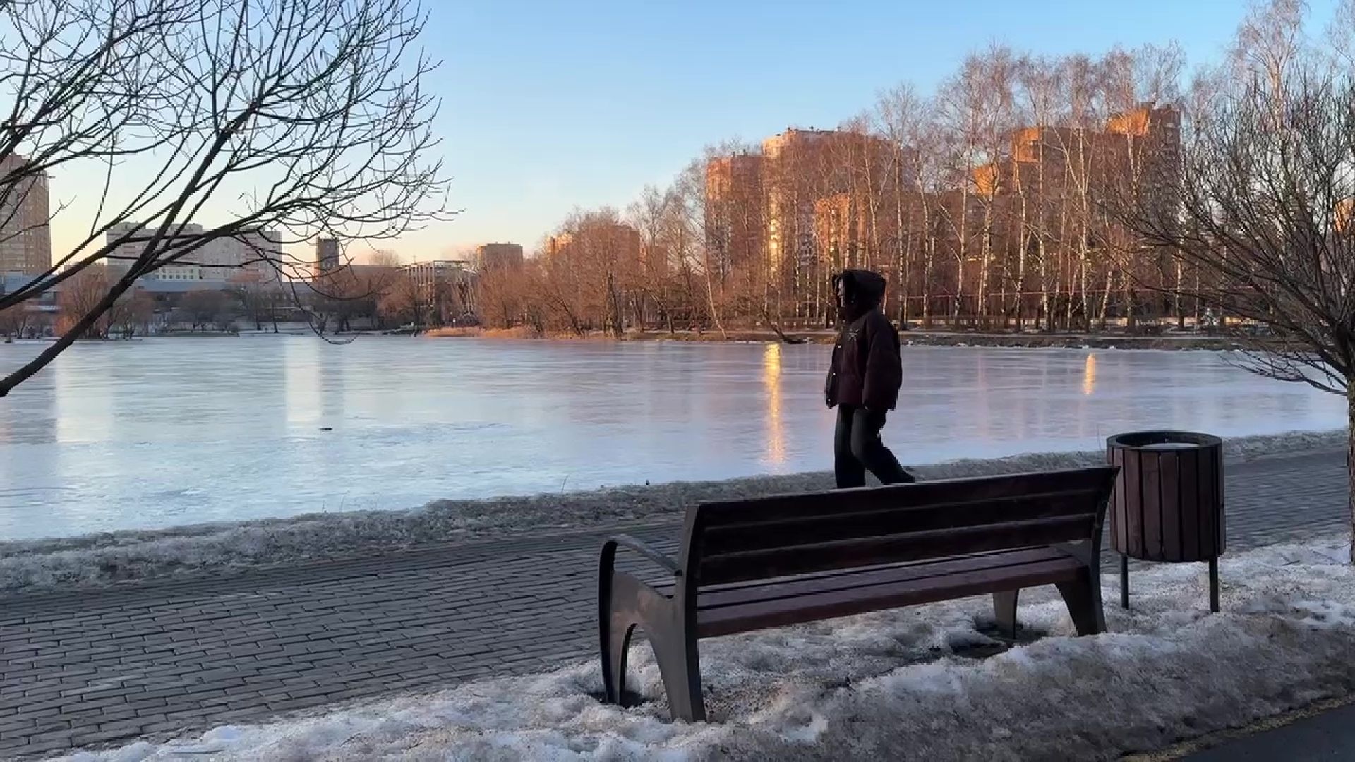 реутов, вертикалки, погода, парк, пруд, зима, весна зимой,