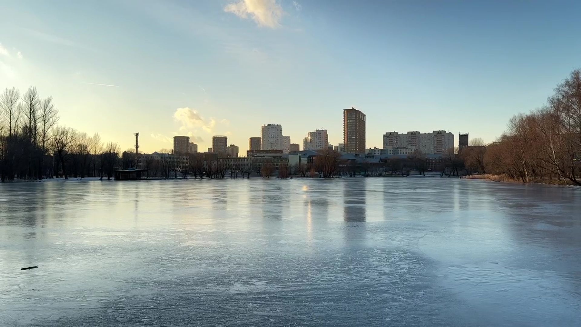 реутов, вертикалки, погода, парк, пруд, зима, весна зимой,