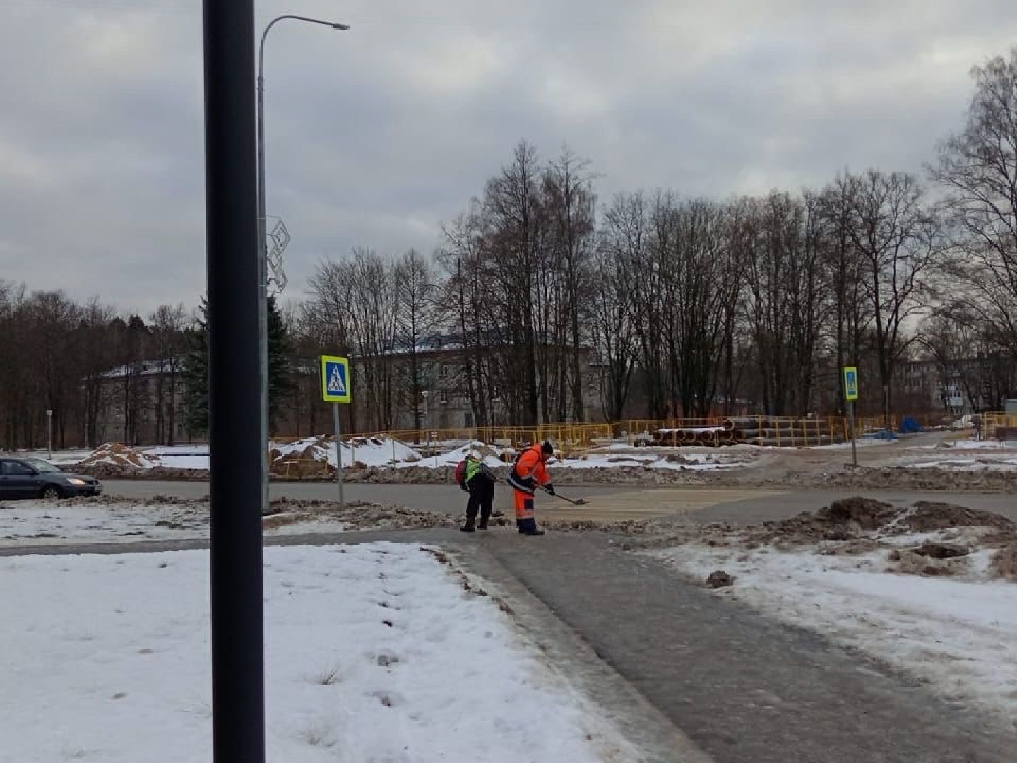 Черноголовка, Очистка дорог, Гололед,