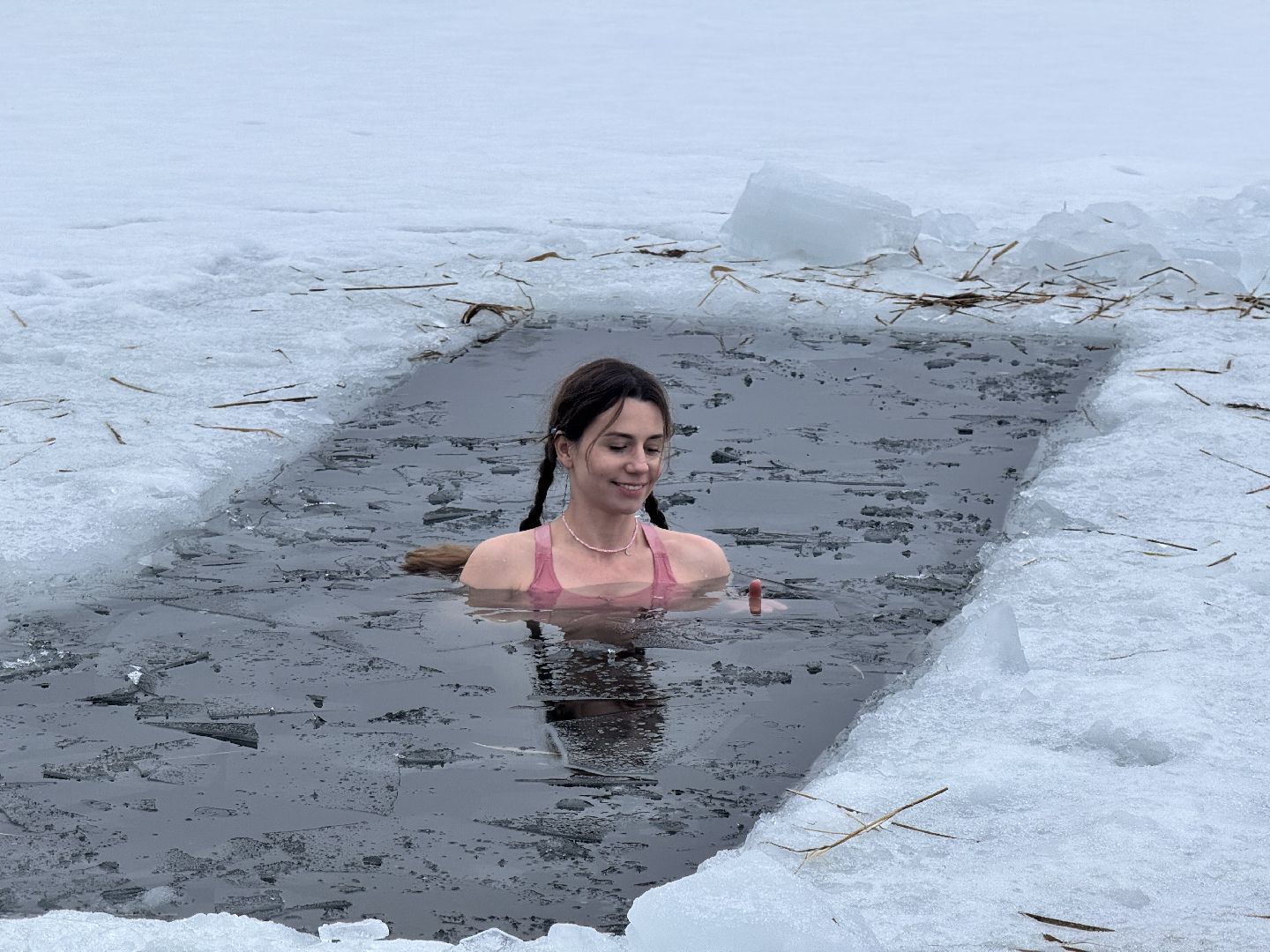 шаховская, окунание, закаливание, зима,