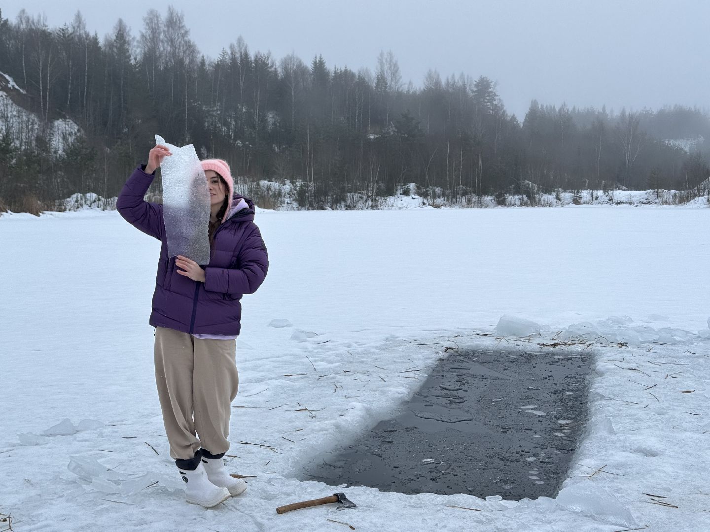 шаховская, окунание, закаливание, зима,