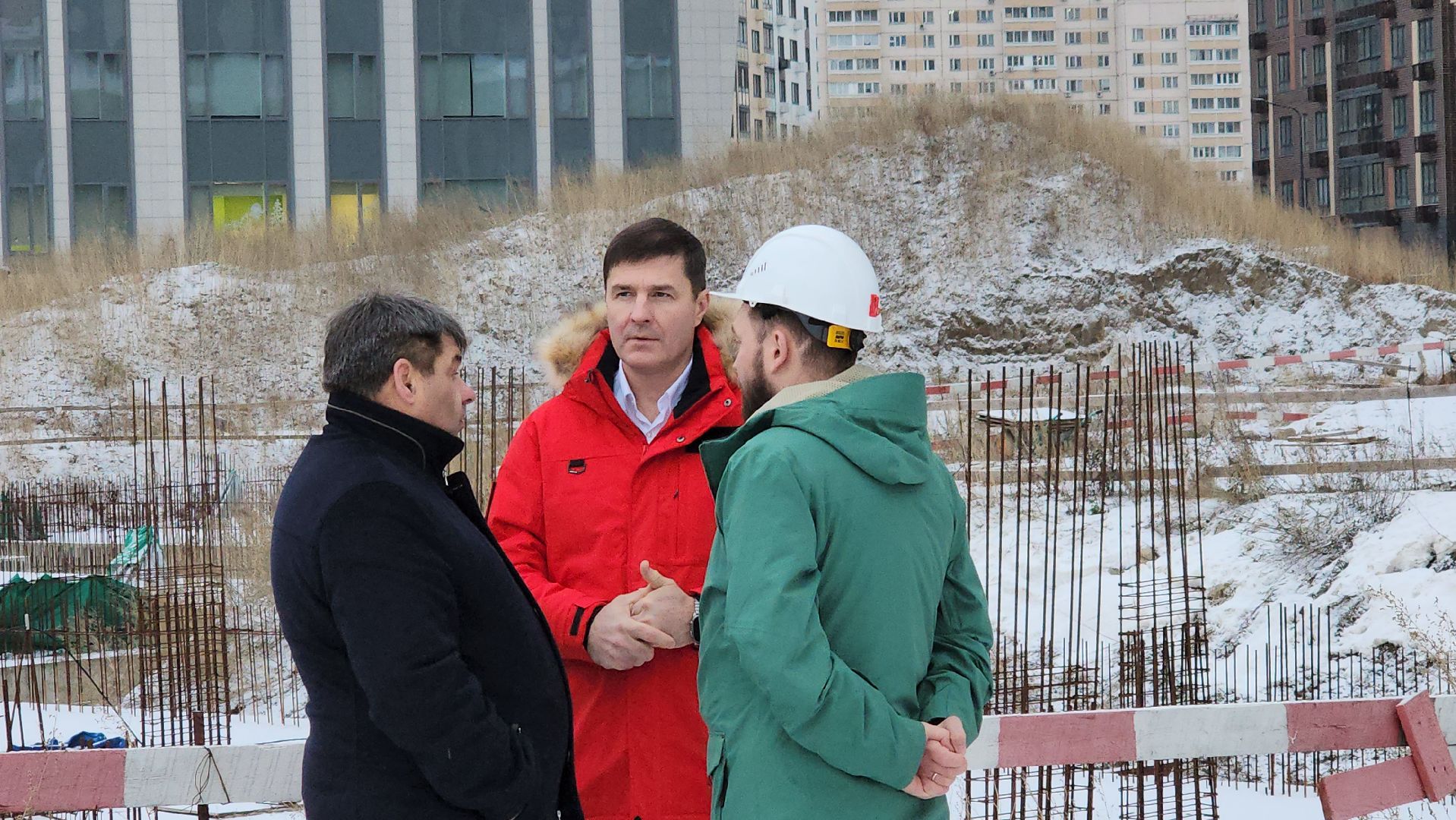 люберцы, глава городского округа люберцы владимир волков, строящийся детский сад, вертикалки,