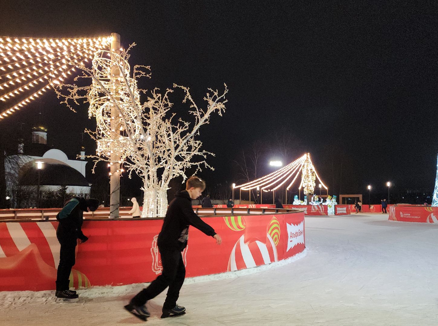 подольск, каток, зима в подмосковье,