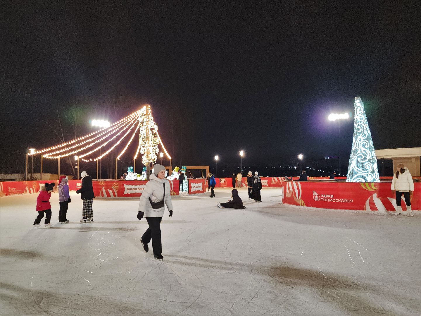 подольск, каток, зима в подмосковье,