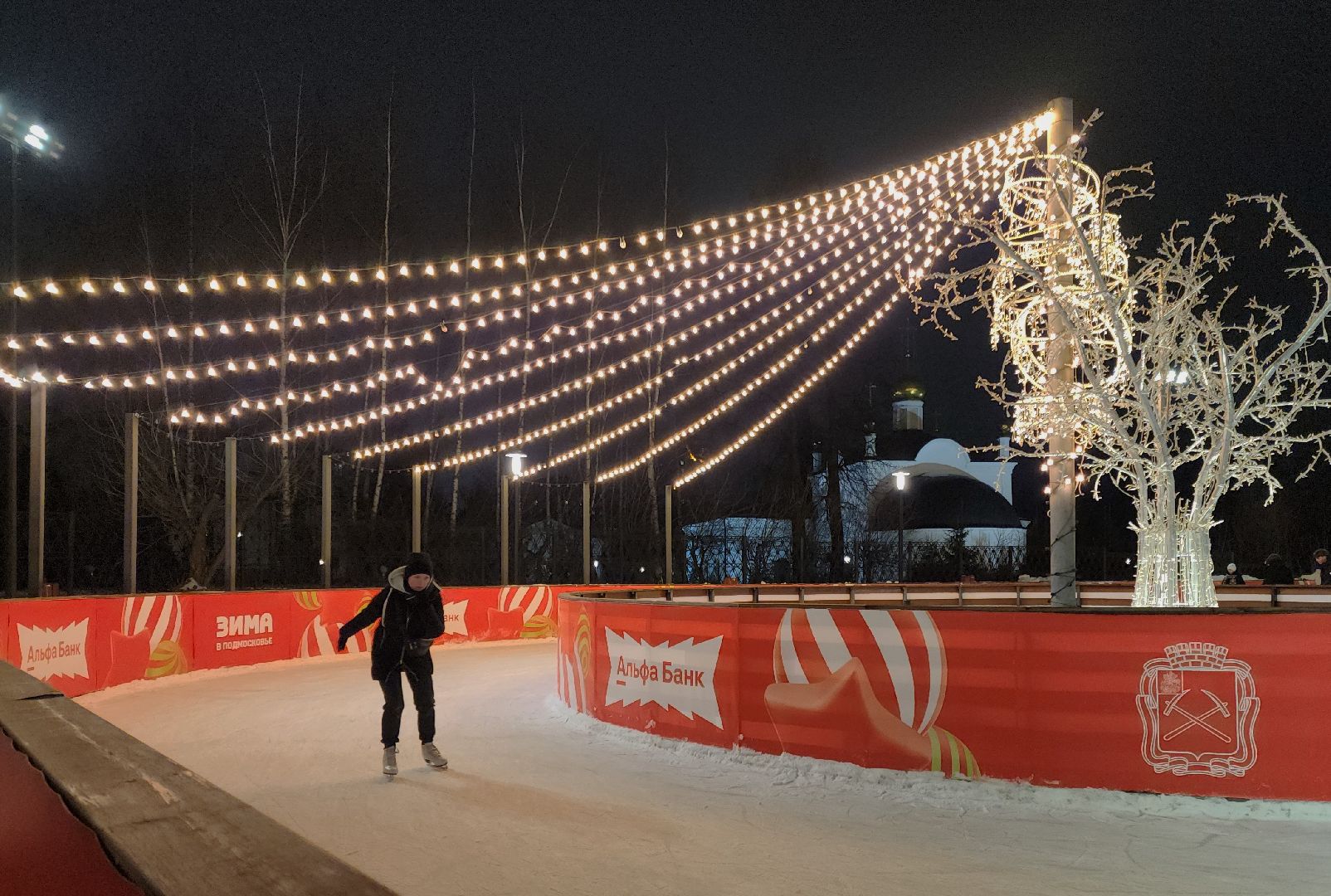 подольск, каток, зима в подмосковье,