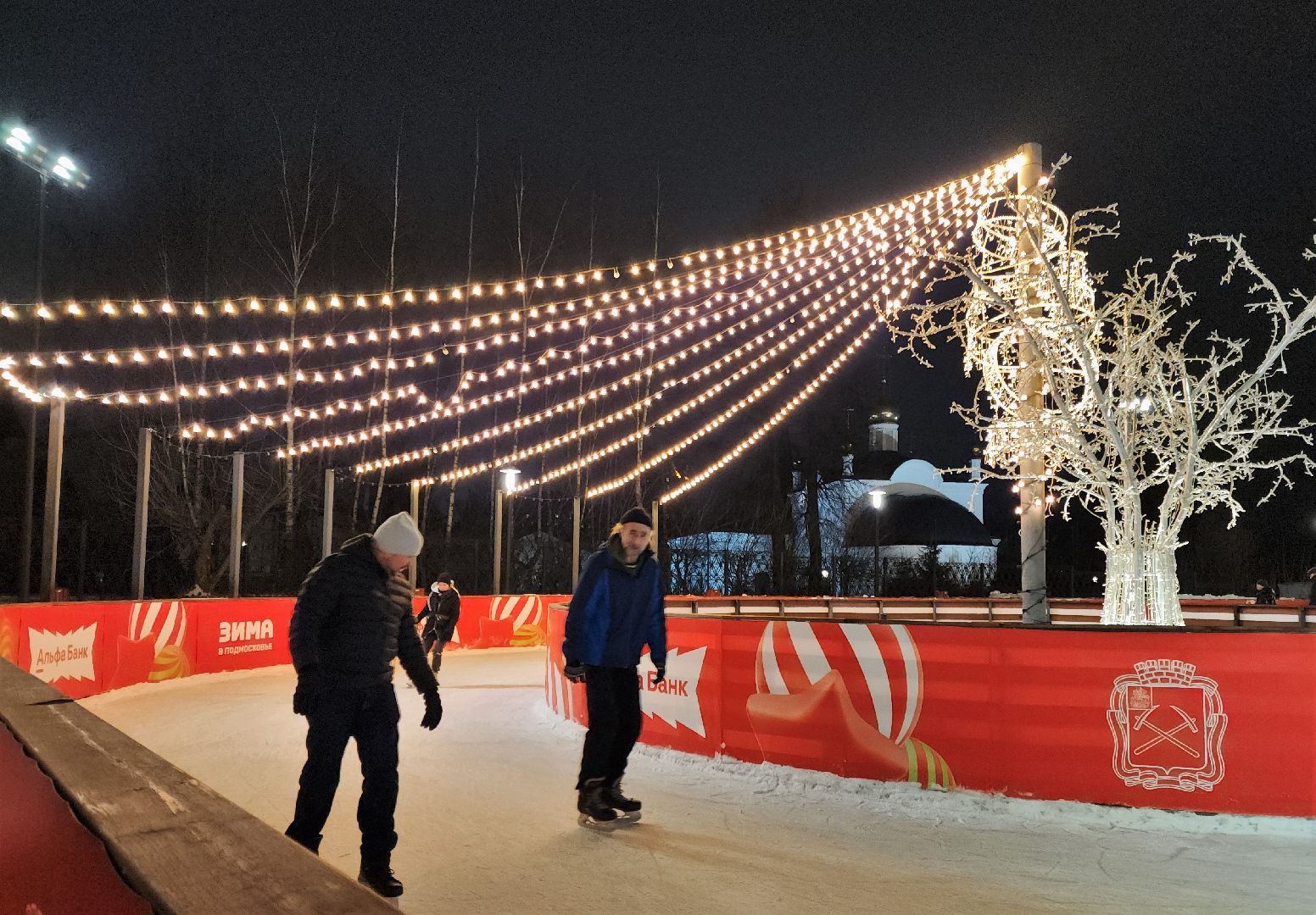 подольск, каток, зима в подмосковье,