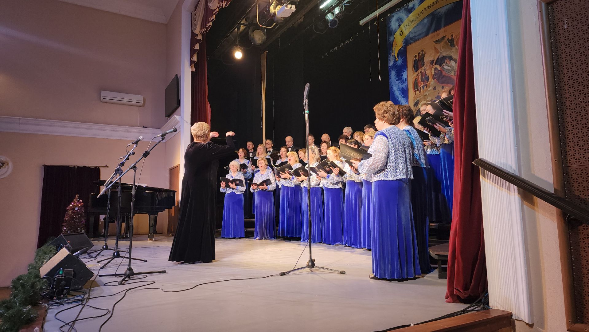 вертикалки, пушкино, концерт, хор, рождество христово, духовные песни, русские народные песни, эстрада, зрители, святки,