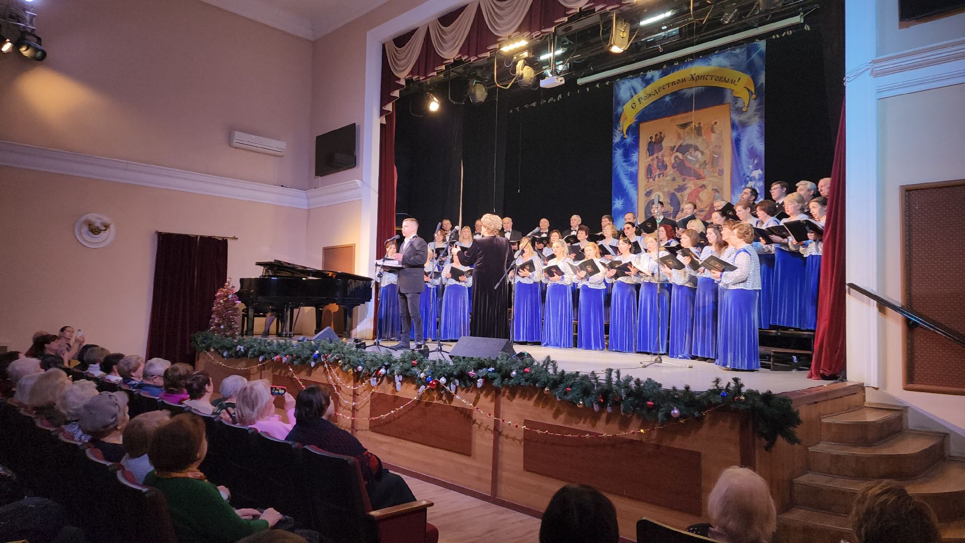 вертикалки, пушкино, концерт, хор, рождество христово, духовные песни, русские народные песни, эстрада, зрители, святки,
