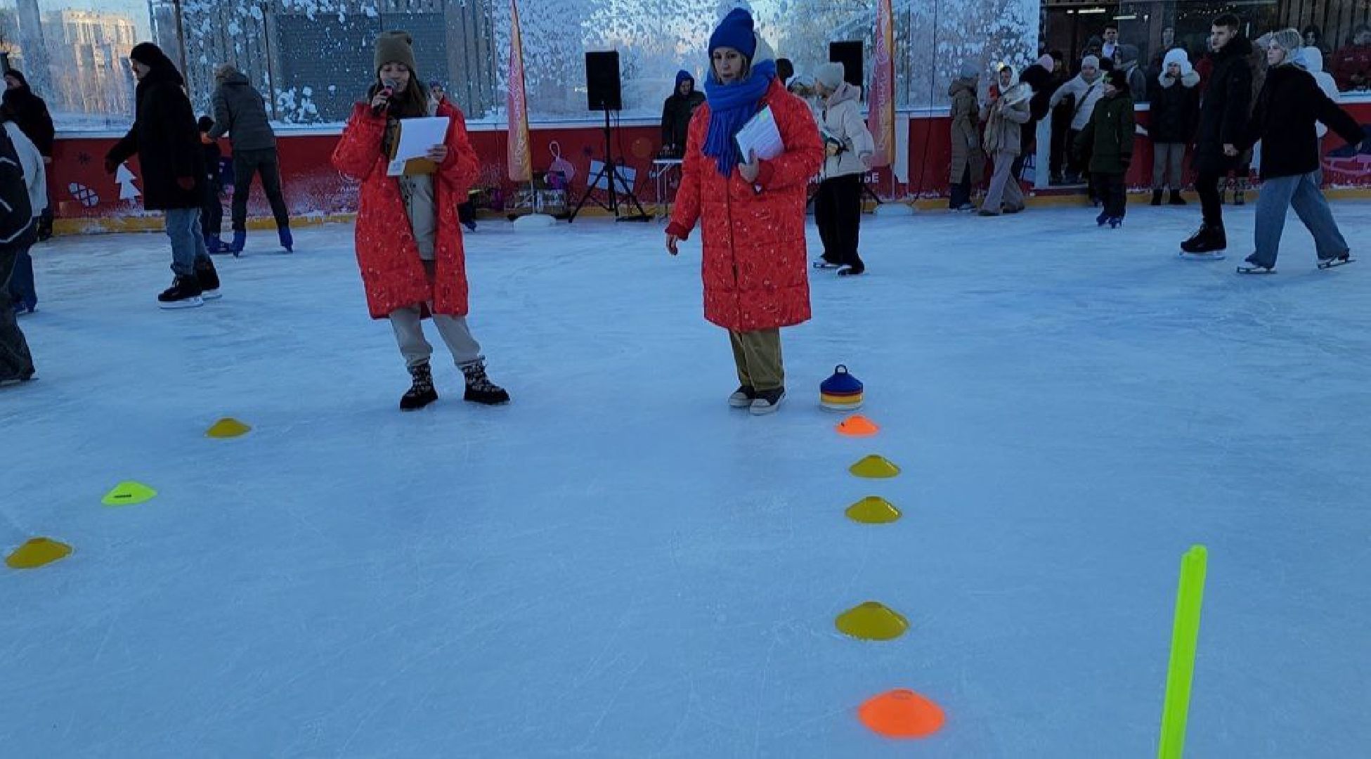 солнечногорск, вечеринка на катке, коньки, жители, праздник, вертикалки,