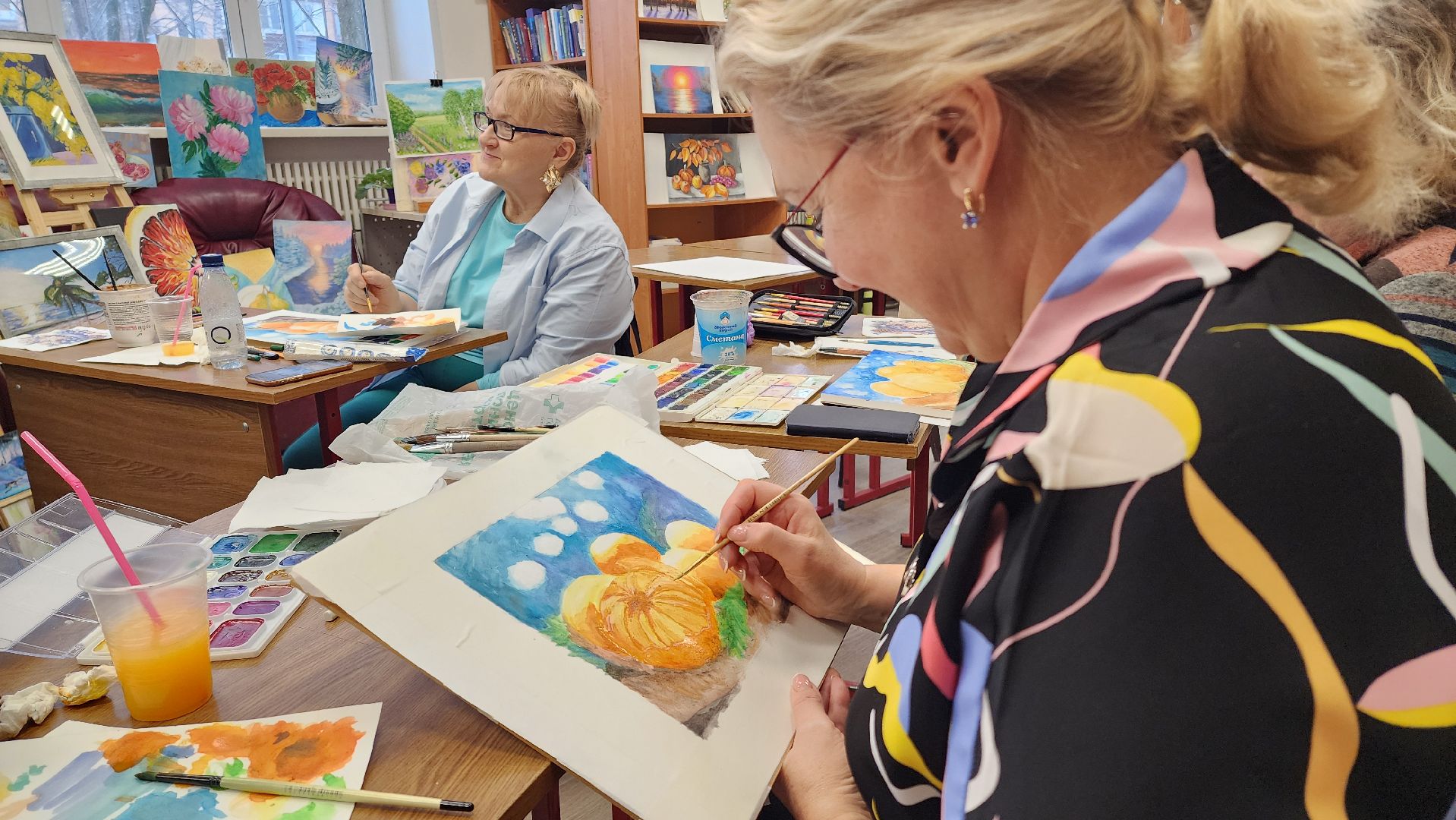 Мастер-класс, Лобня, Рисунок, Живопись,Зима, Зимний натюрморт,