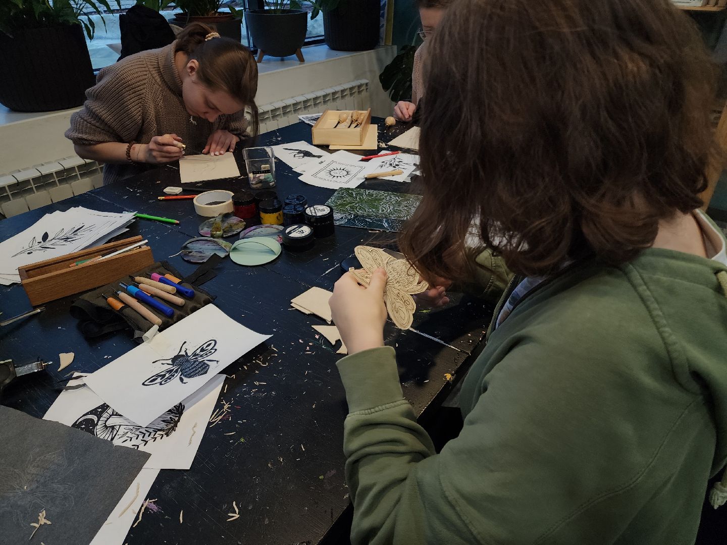 Черноголовка, Линогравюра, Мастер-класс,