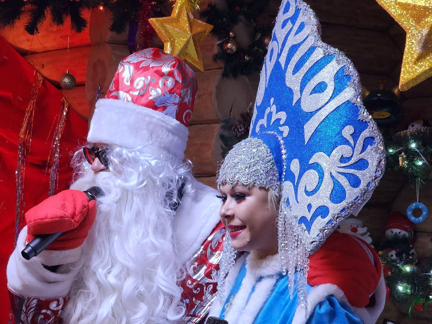 Новый год, Дед мороз, Снегурочка, Праздник, наташинский парк, зима в подмосковье,