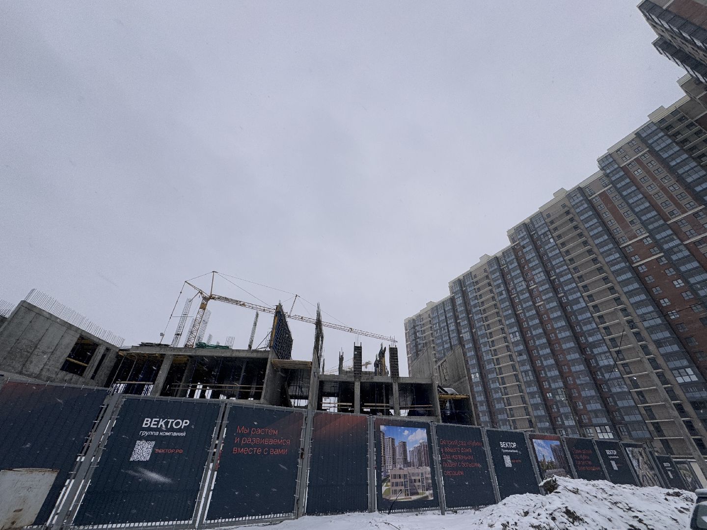 Новый детский сад в Одинцово, ЖК Союзный, Строительство, вертикалки,