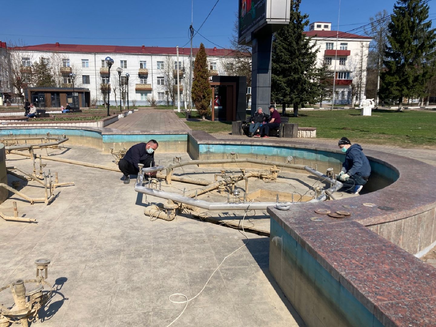 Солнечногорск, благоустройство, фонтан, Советская площадь, центр