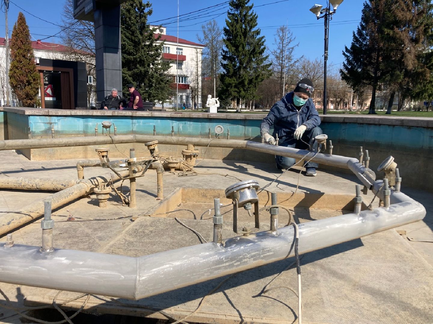 Солнечногорск, благоустройство, фонтан, Советская площадь, центр