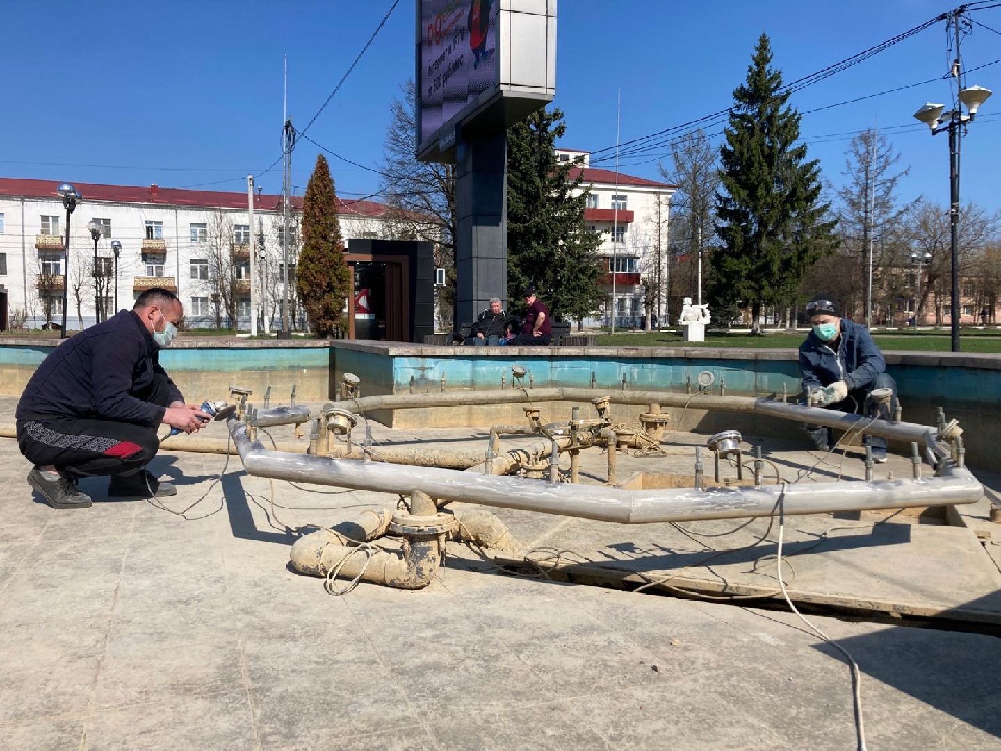 Солнечногорск, благоустройство, фонтан, Советская площадь, центр