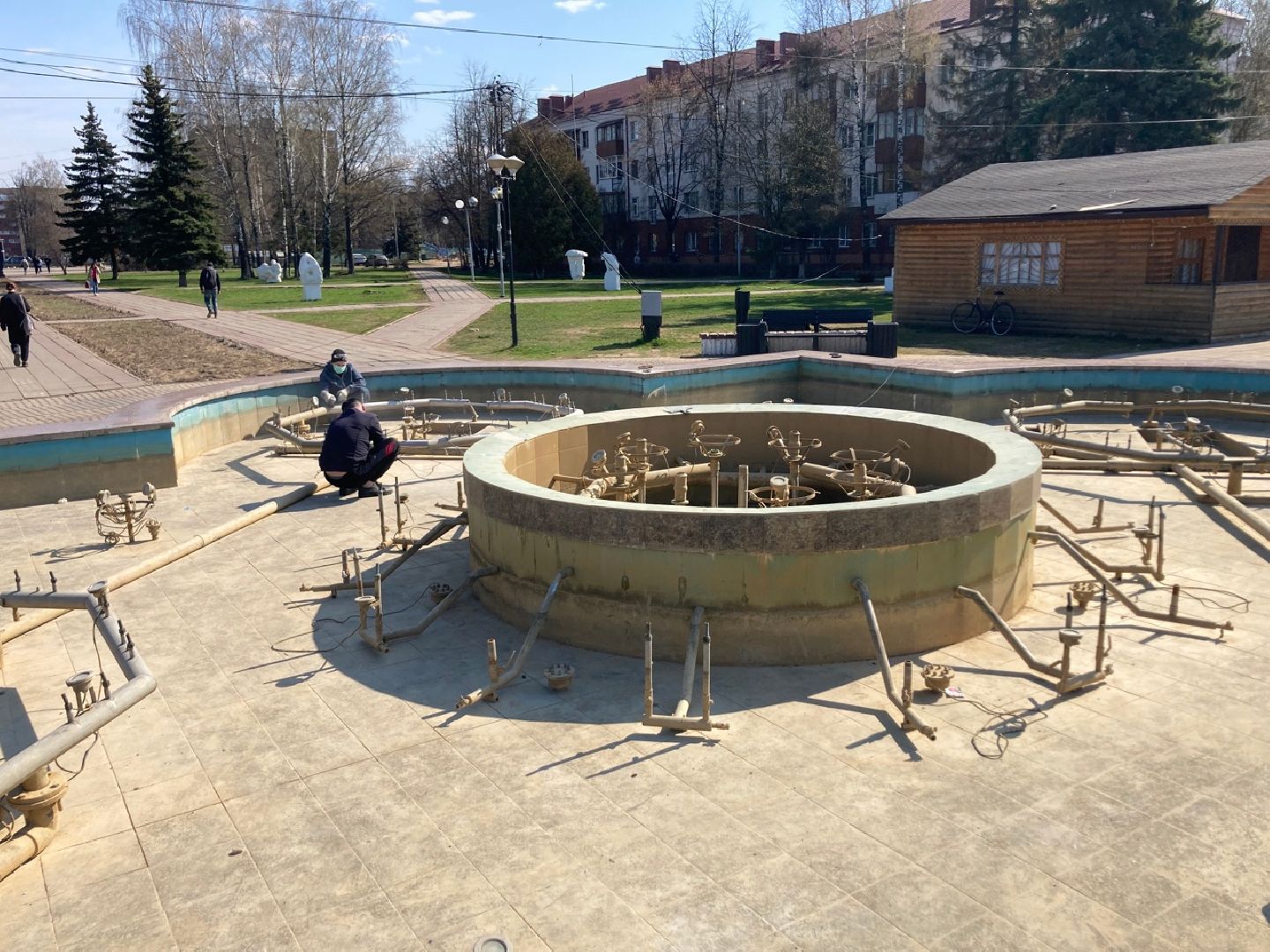 Солнечногорск, благоустройство, фонтан, Советская площадь, центр