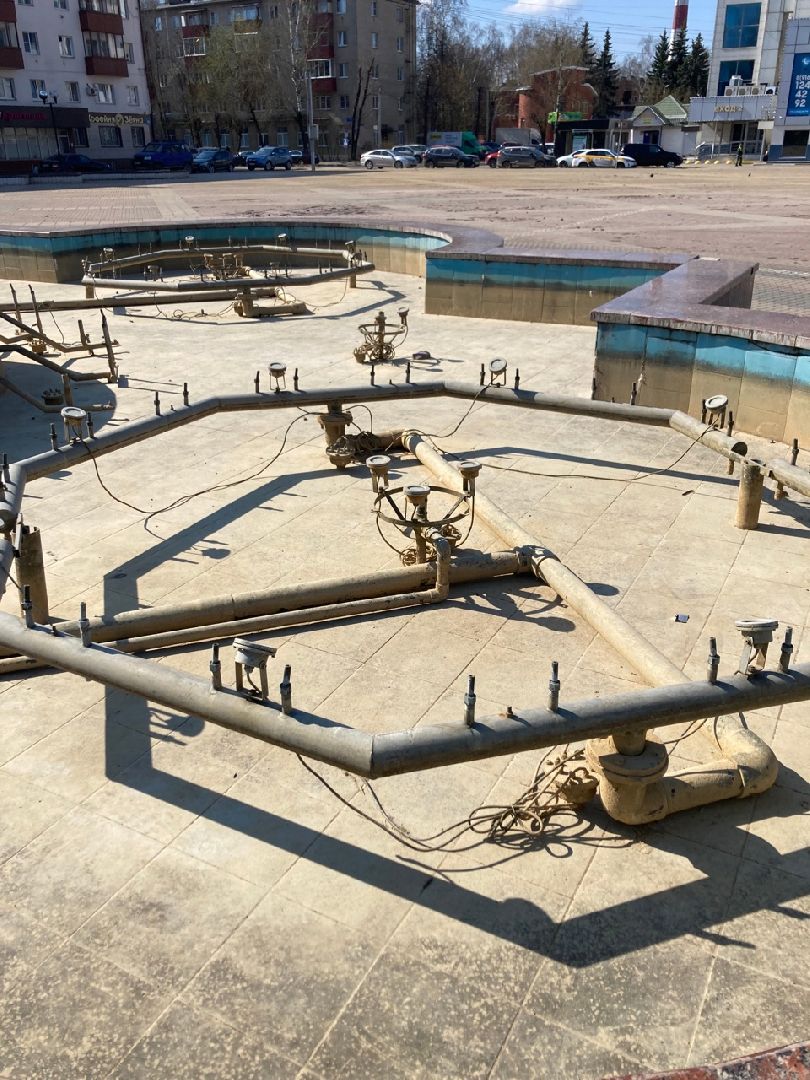 Солнечногорск, благоустройство, фонтан, Советская площадь, центр