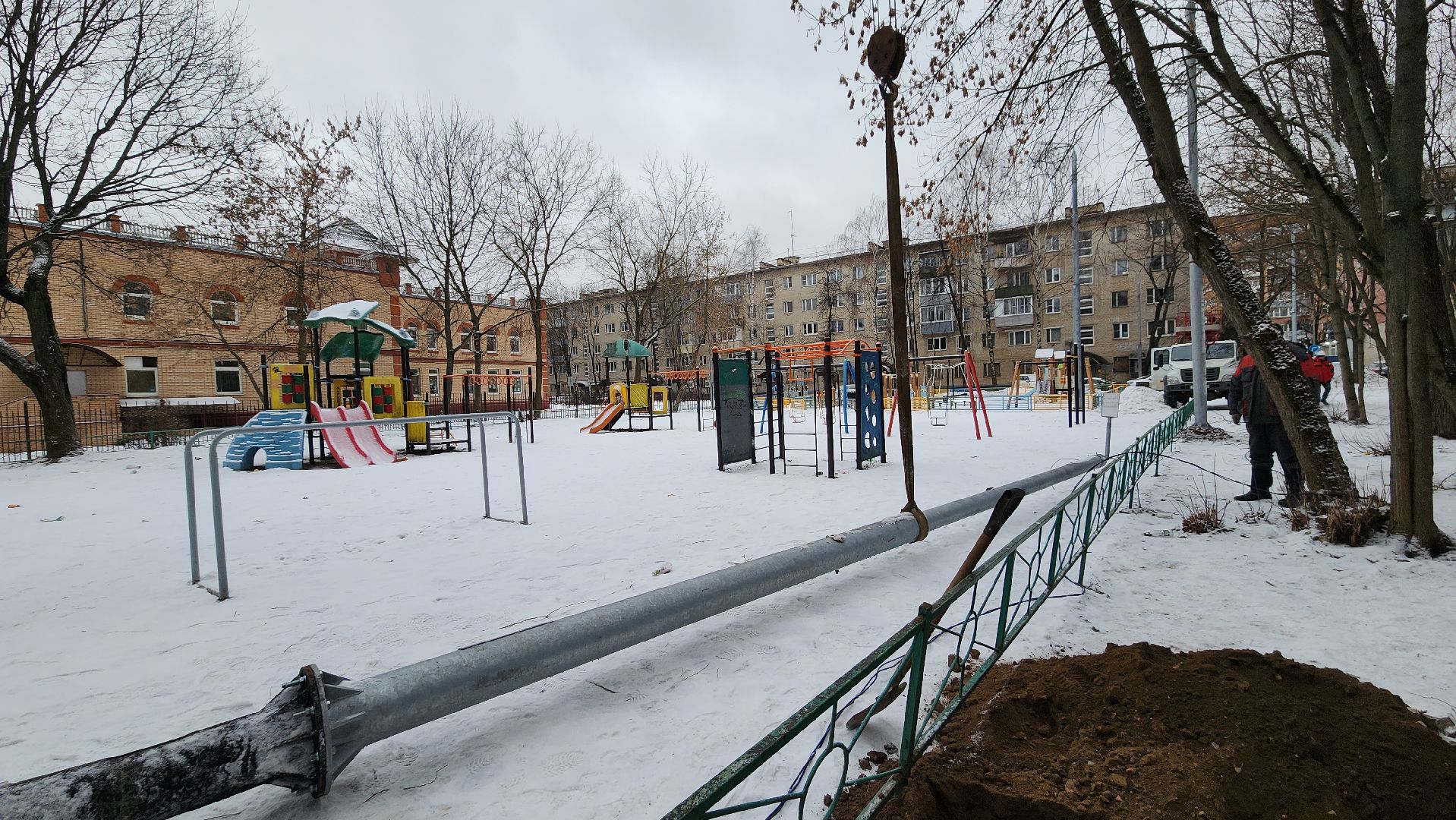 вертикалки, пушкино, опоры уличного освещения, детская площадка, светодиодные фонари, благоустройство,