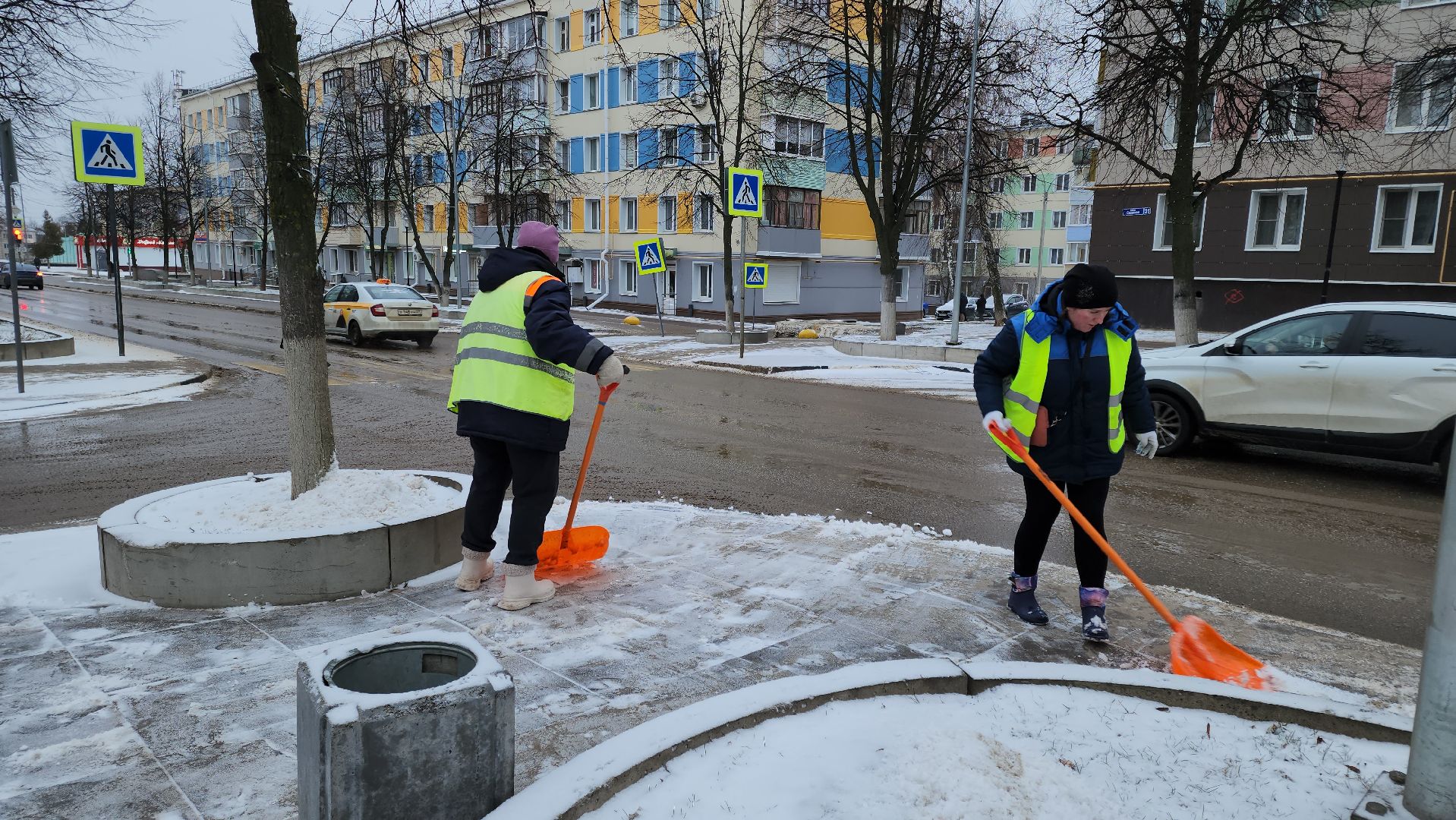кашира, мбу благоустройство, уборка города от снега, обработка от льда, вертикалки,