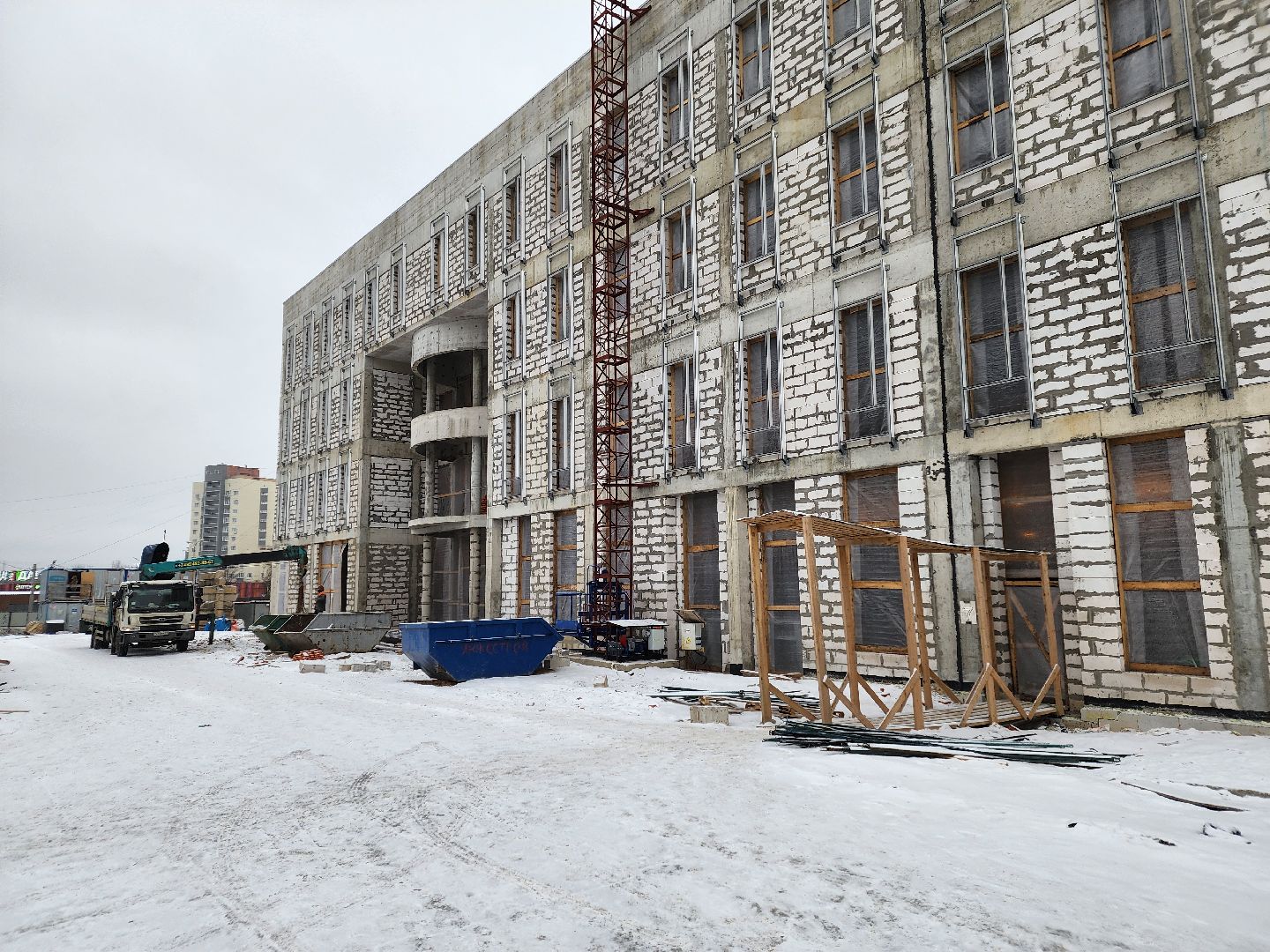 Чехов, детская поликлиника, строительство, улица Мира, готовность объекта, остекление, кровля, инженерные сети, нацпроект здравоохранение, губернатор московской области,госпрограмма московской области,