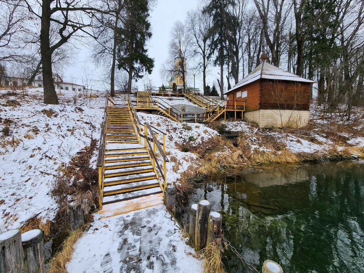Чехов, Садки, иоанно-предтеченский храм, Крещение, купель, крещенские купания, подготовка, вертикалки,