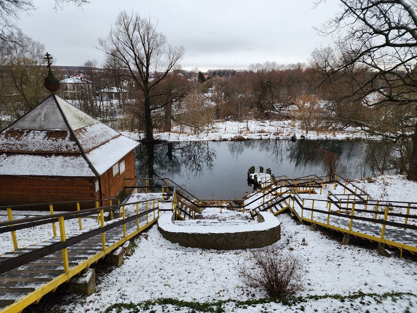 Чехов, Садки, иоанно-предтеченский храм, Крещение, купель, крещенские купания, подготовка, вертикалки,