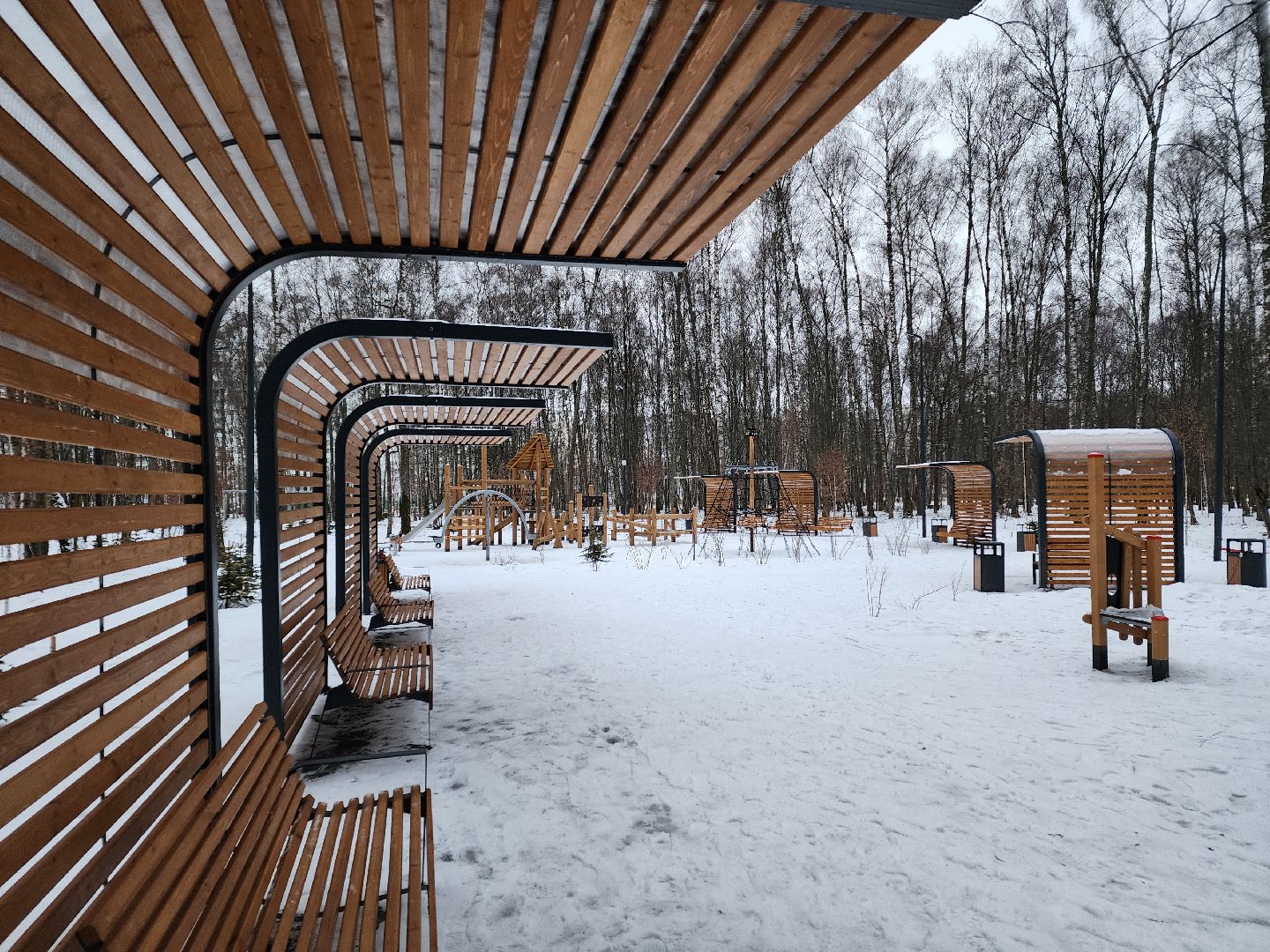 Чехов, микрорайон Губернский, лесопарк, парковая зона отдыха, строительство, благоустройство, детские площадки, спортивные площадки, беседки, программа Парки в лесу, губернатор московской области, вертикалки,