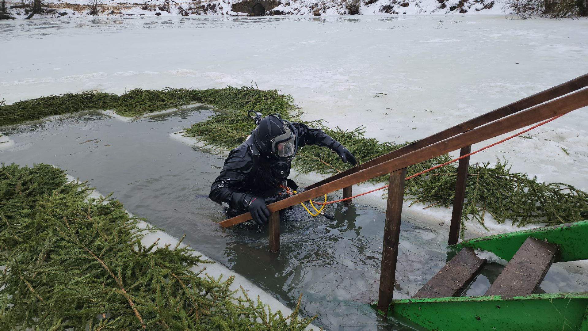 Купели, Дайверы, Мособлпожспас, МЧС, крещенские купания, Руза, Рузский округ, вертикалки,
